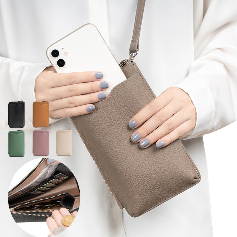 Genuine Leather Crossbody Phone Shoulder Bag for Women & Men - Stylish & Durable Everyday Use for Travel, Work, and Shopping