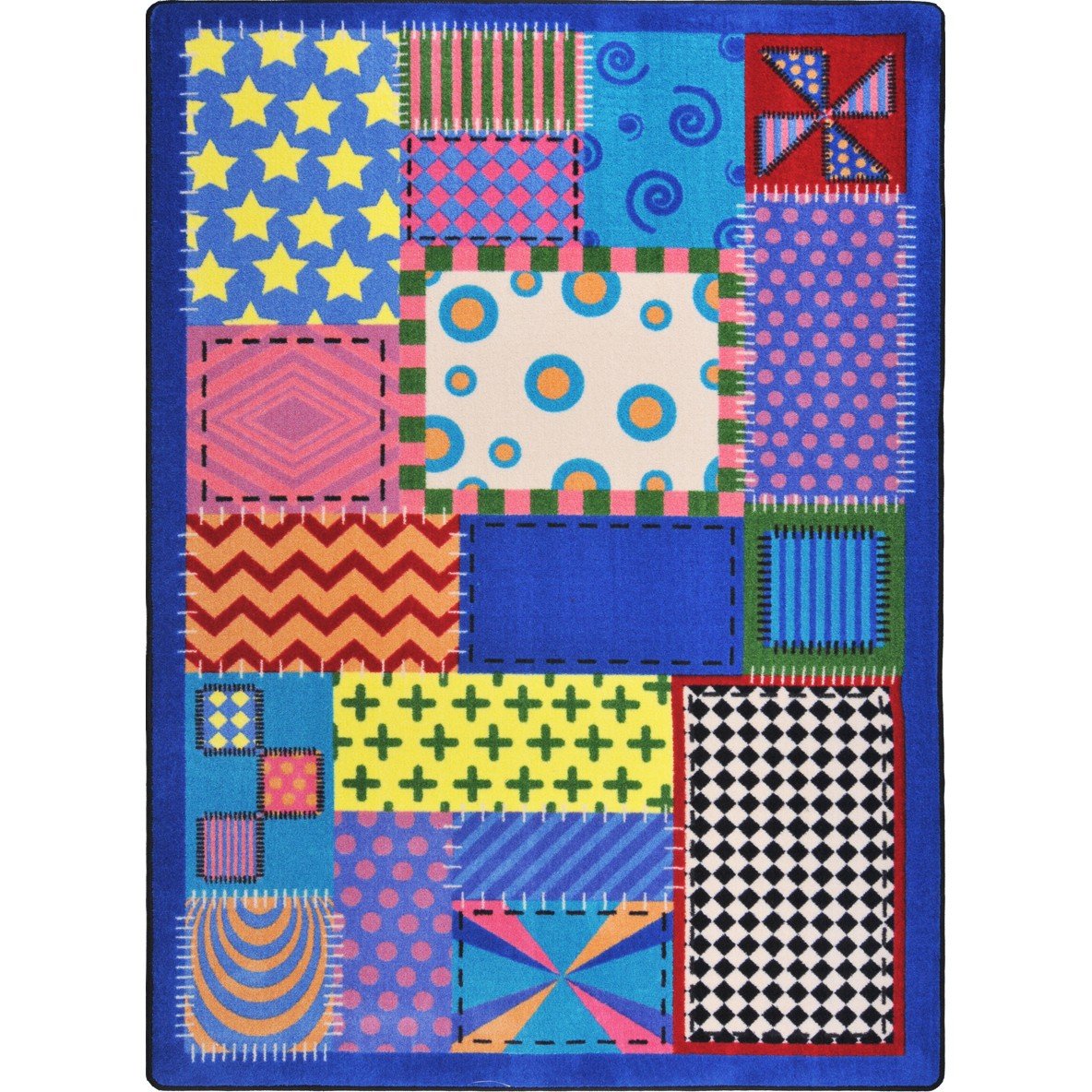 Joy Carpets Crazy Quilt Area Rug 5'4