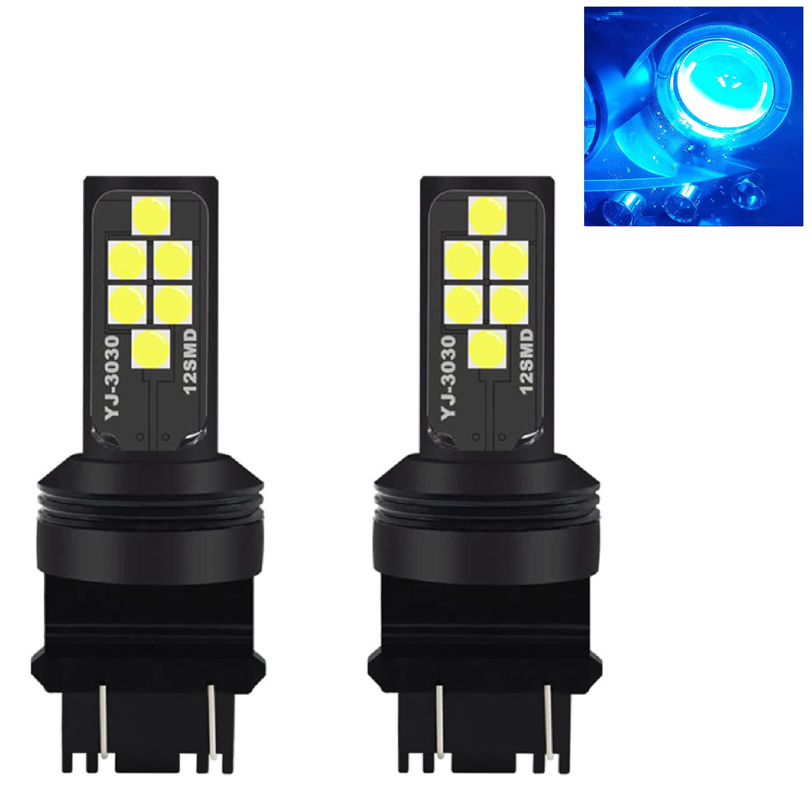 SOCAL-LED 3156 3157 Ice Blue LED Turn Signal Bulb - 3030 SMD Technology, Ultra Bright DRL, Brake & Parking Light - Pack of 2 - Perfect for Car, Truck, SUV & Motorcycle Customization