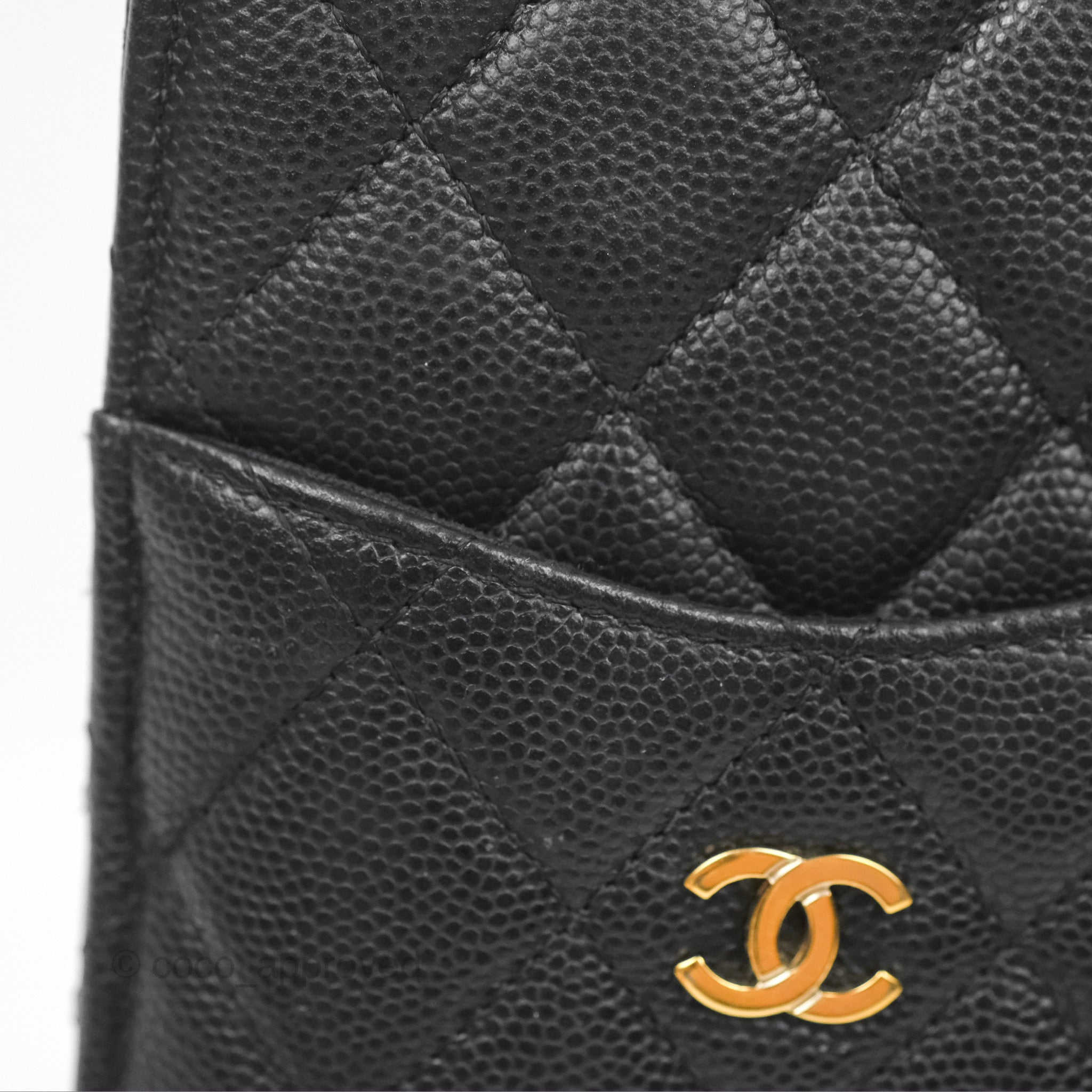 Chanel Classic Long Wallet Pouch Black Caviar Leather - Luxury Designer Wristlet Clutch for Women | Perfect for Evening Events, Parties & Daily Use