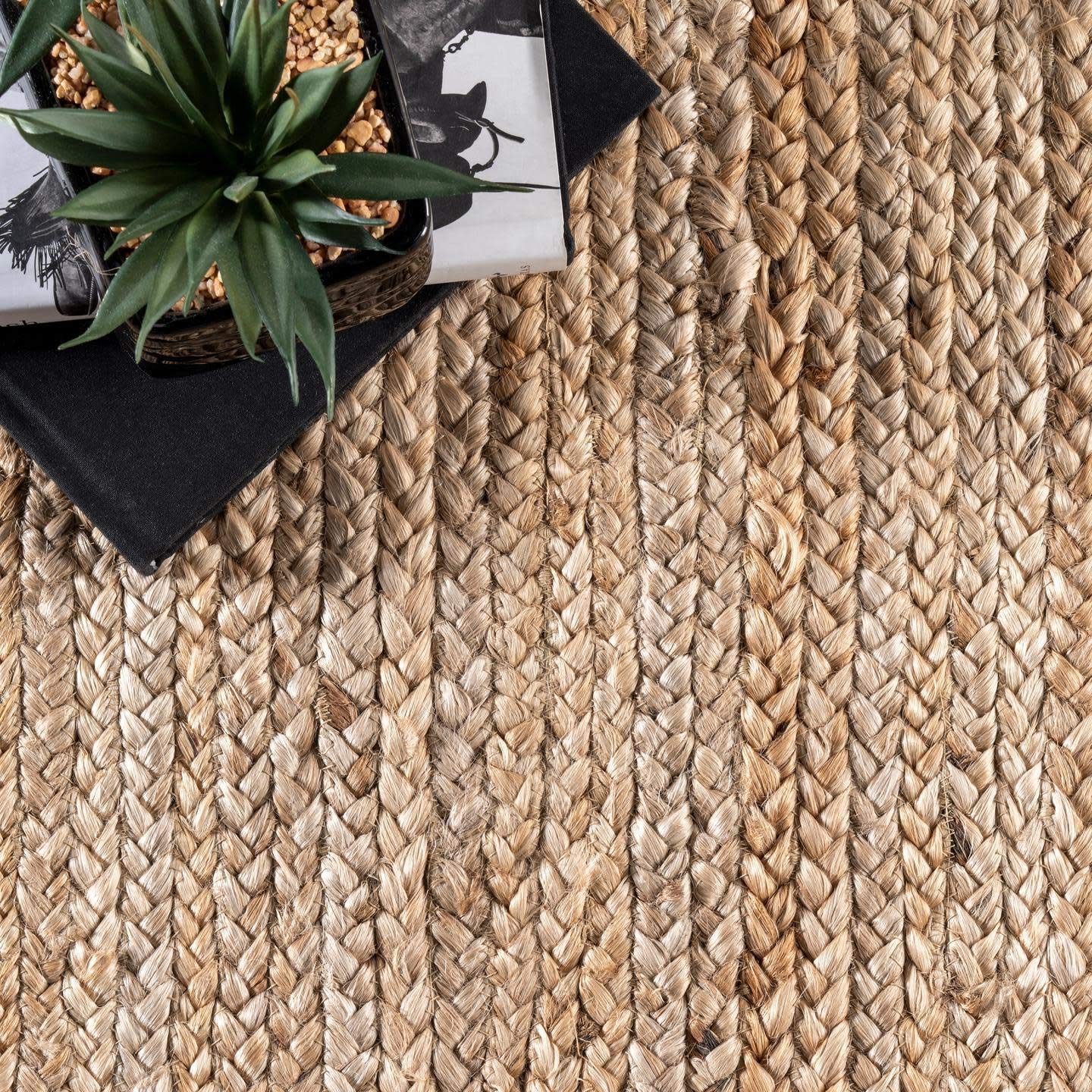 Handwoven Natural Jute Rectangular Rug - 24
