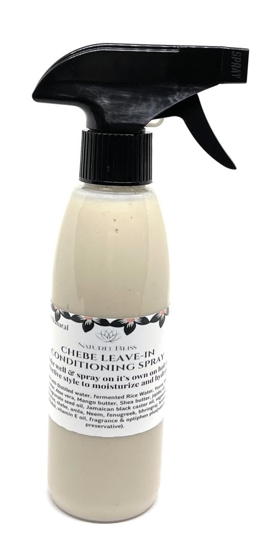 Moisturizing Leave-In Hair Conditioner Spray for Dry & Damaged Hair - Infused with Fermented Rice Water, Yucca & Ayurvedic Herbs - Vegan Hair Milk Treatment (8 oz) - Perfect for Daily Hydration, Post-Shower Care & Heat Styling Protection