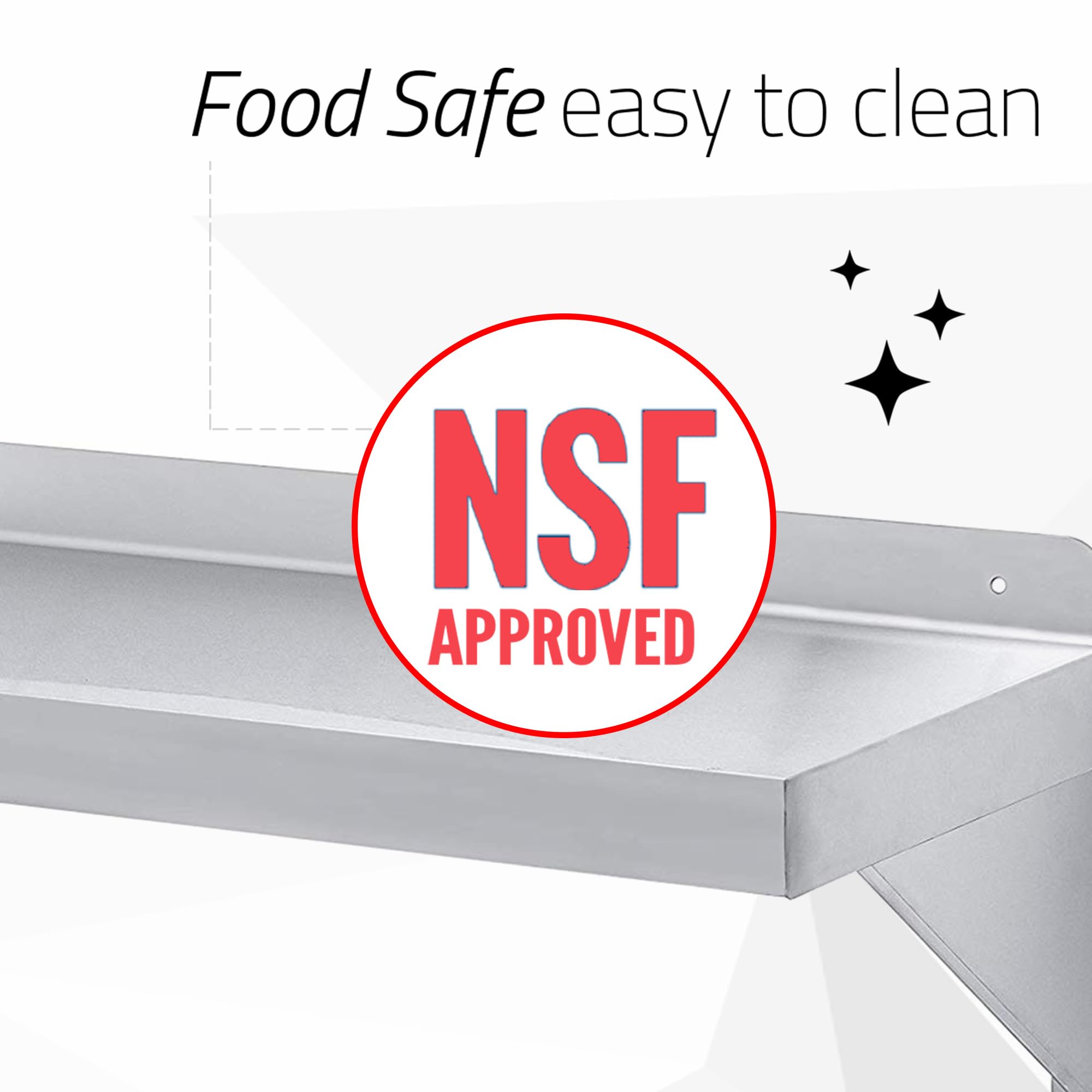 DuraSteel Heavy Duty Wall Mount Shelf - 72