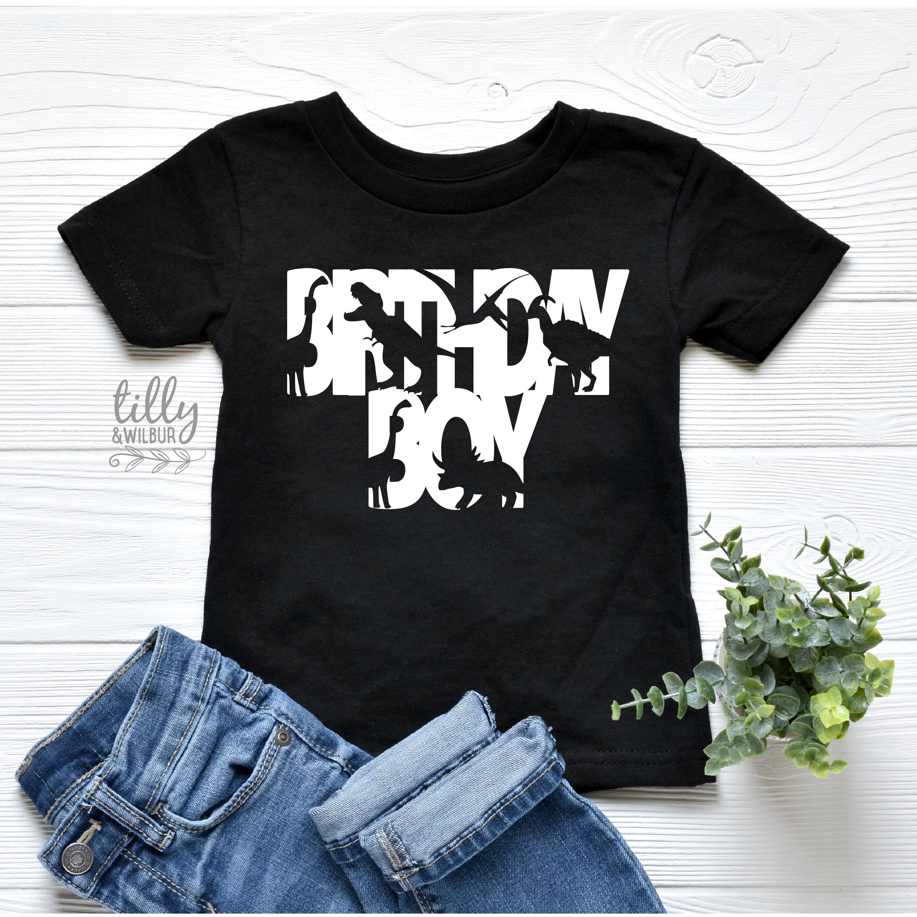 Dinosaur Birthday T-Shirt for Boys - Cute Dino Graphic Tee for Kids Birthday Party & Casual Wear