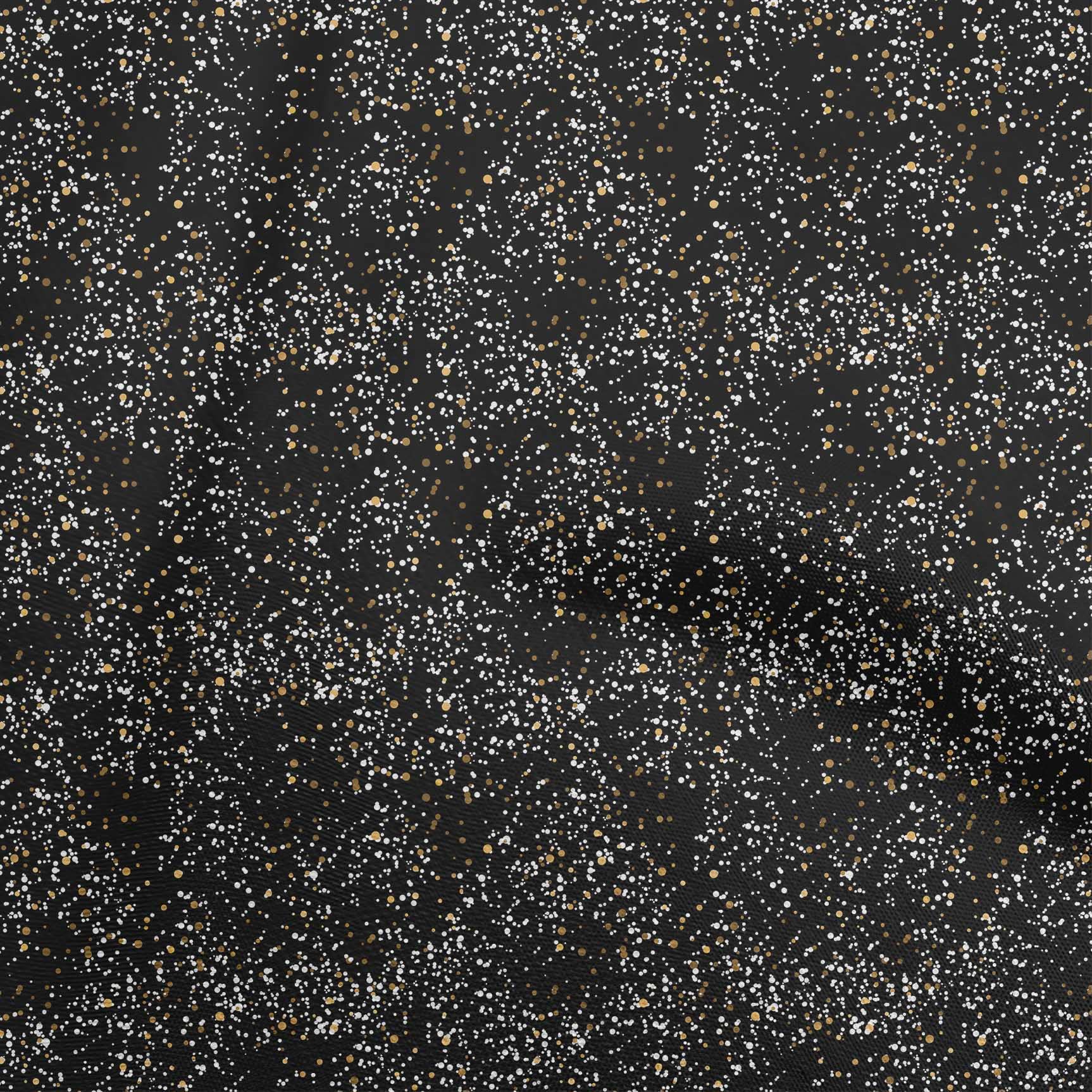 oneOone Rayon Black Fabric with Dots - 56 Inch Wide Printed Sewing Material for DIY Clothing & Crafts | Perfect for Dresses, Skirts & Home Decor Projects