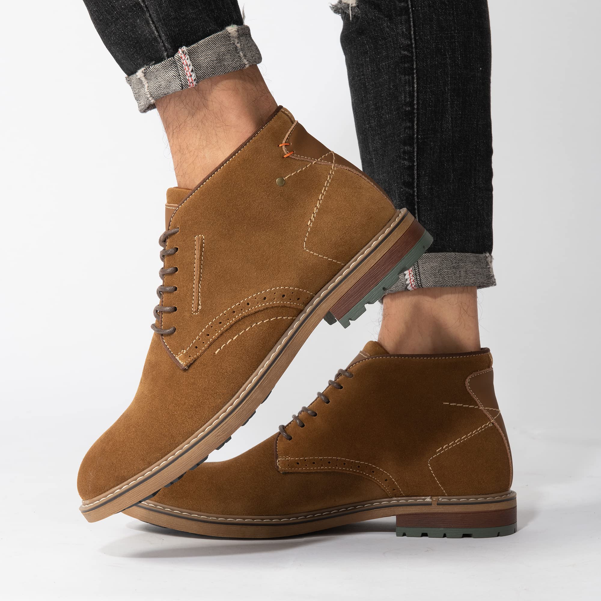 Arkbird Men's Leather Oxford Dress Boots - Premium Formal & Casual Boots for Business, Office, and Everyday Wear