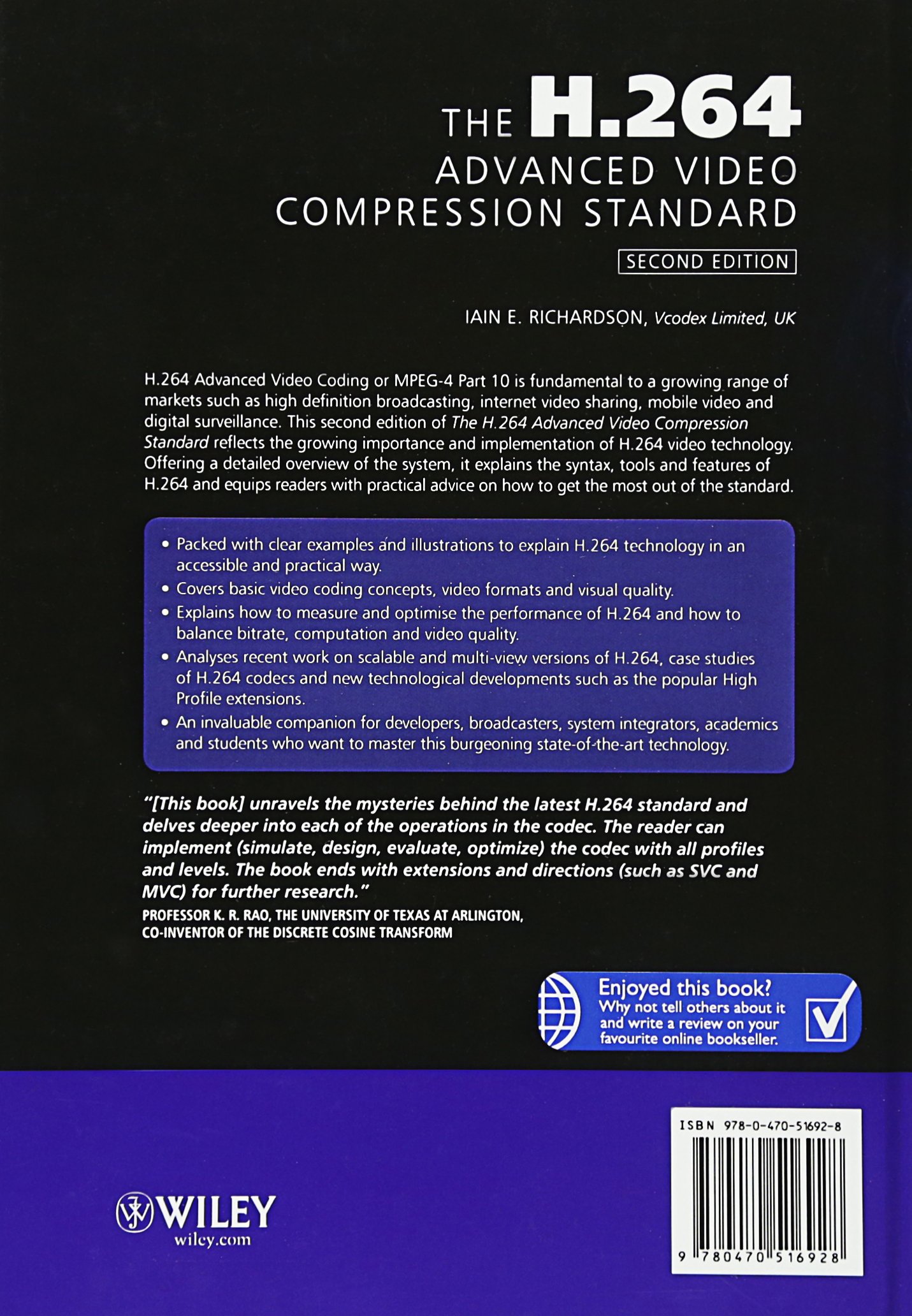 H.264 Advanced Video Compression Standard - High Efficiency Video Coding for Streaming, Surveillance & Broadcasting | Perfect for Live Streaming, Security Cameras & HD Video Transmission