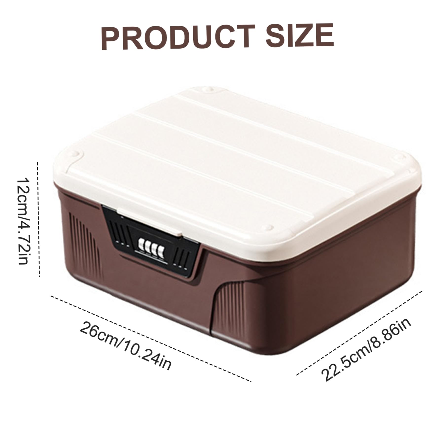 Lockable Storage Box with Partition & Combination Code - Secure Medicine Organizer, Refrigerator Lock Box for Medical Documents - Perfect for Home, Office, and Healthcare Facilities
