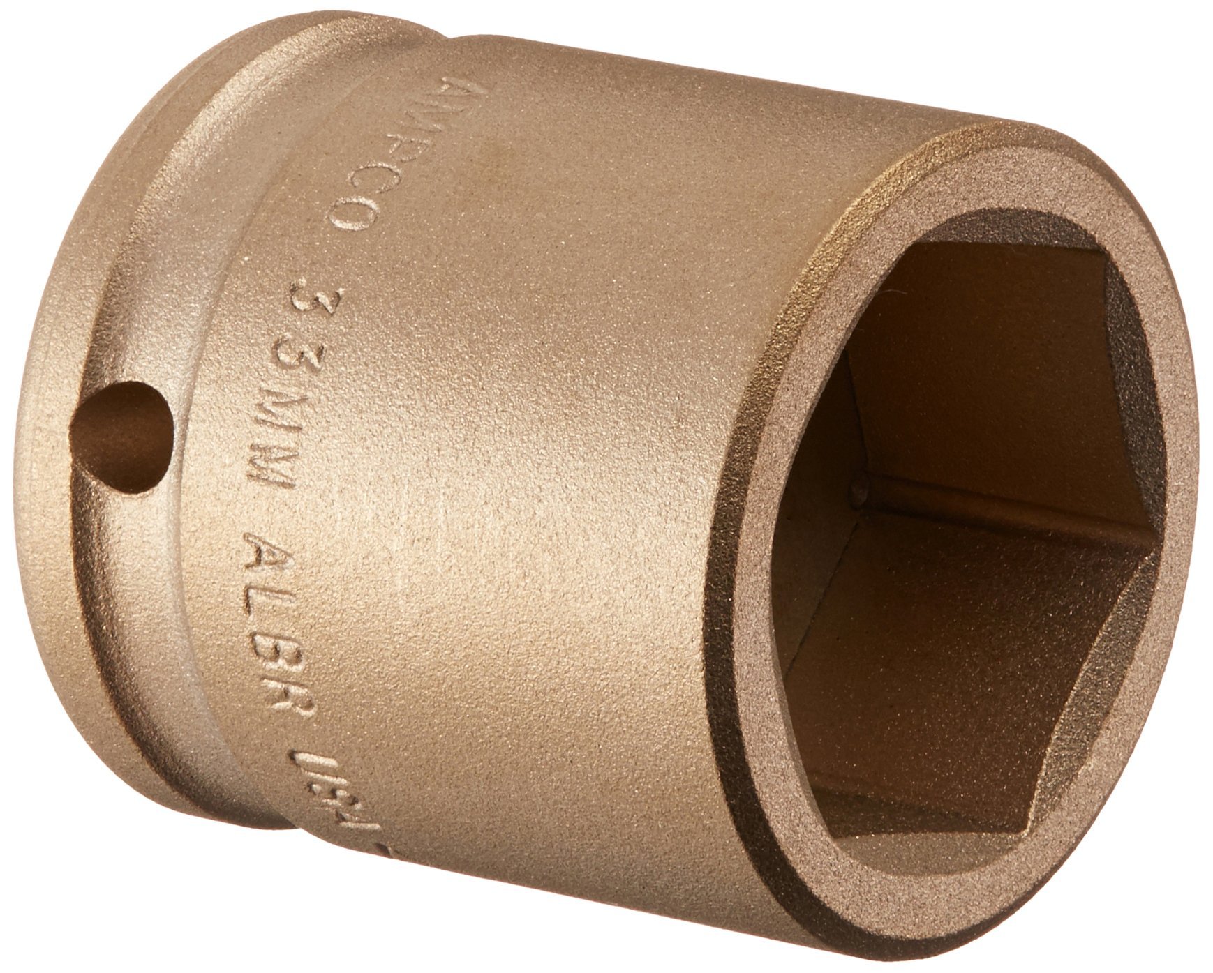 Ampco Safety Tools 3/4D 33mm Non-Sparking Non-Magnetic Corrosion Resistant Impact Socket - Ideal for Oil & Gas, Chemical Plants, and Hazardous Work Environments