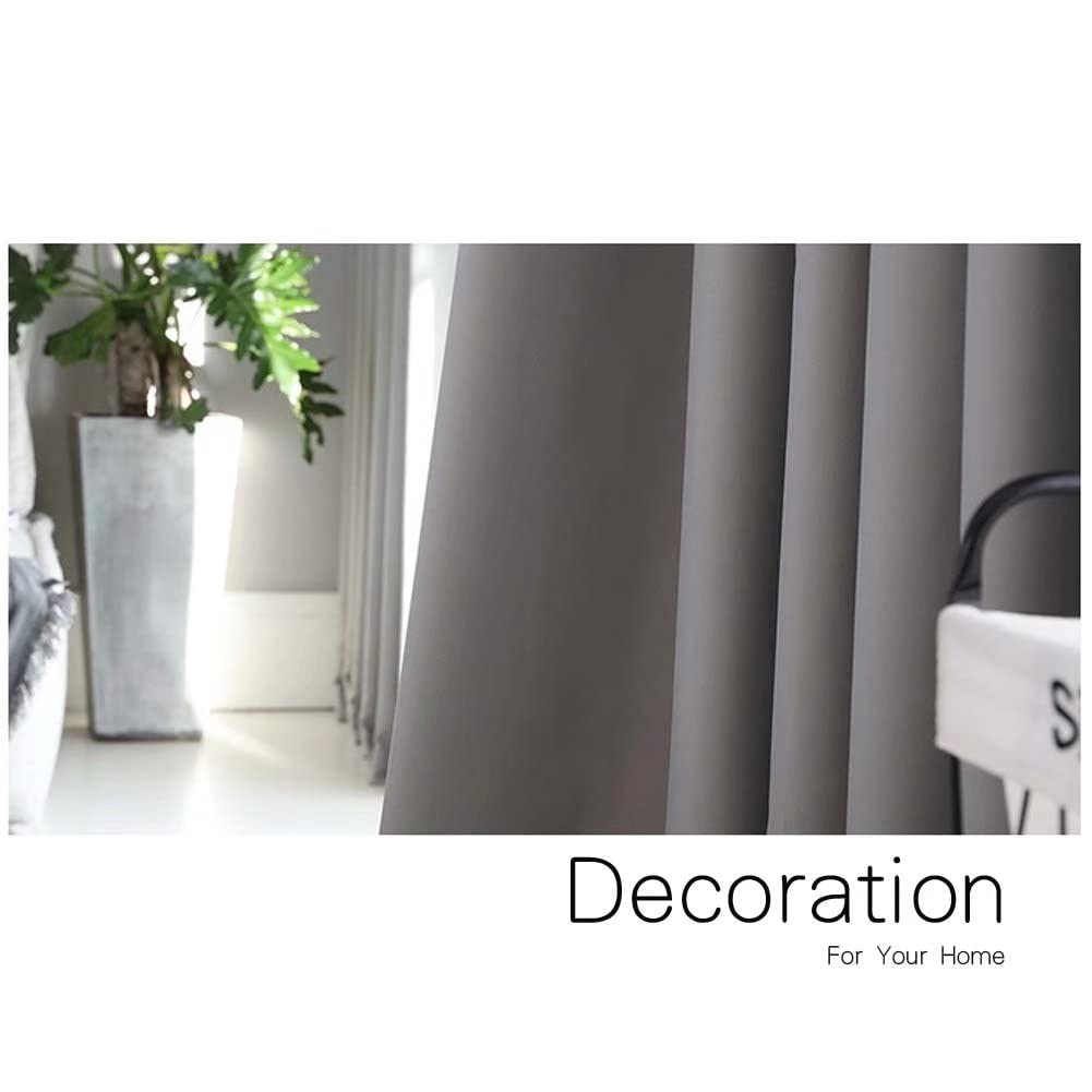 MacoHome Solid Thermal Insulated Grommet Blackout Curtains - Extra Long & Wide (42