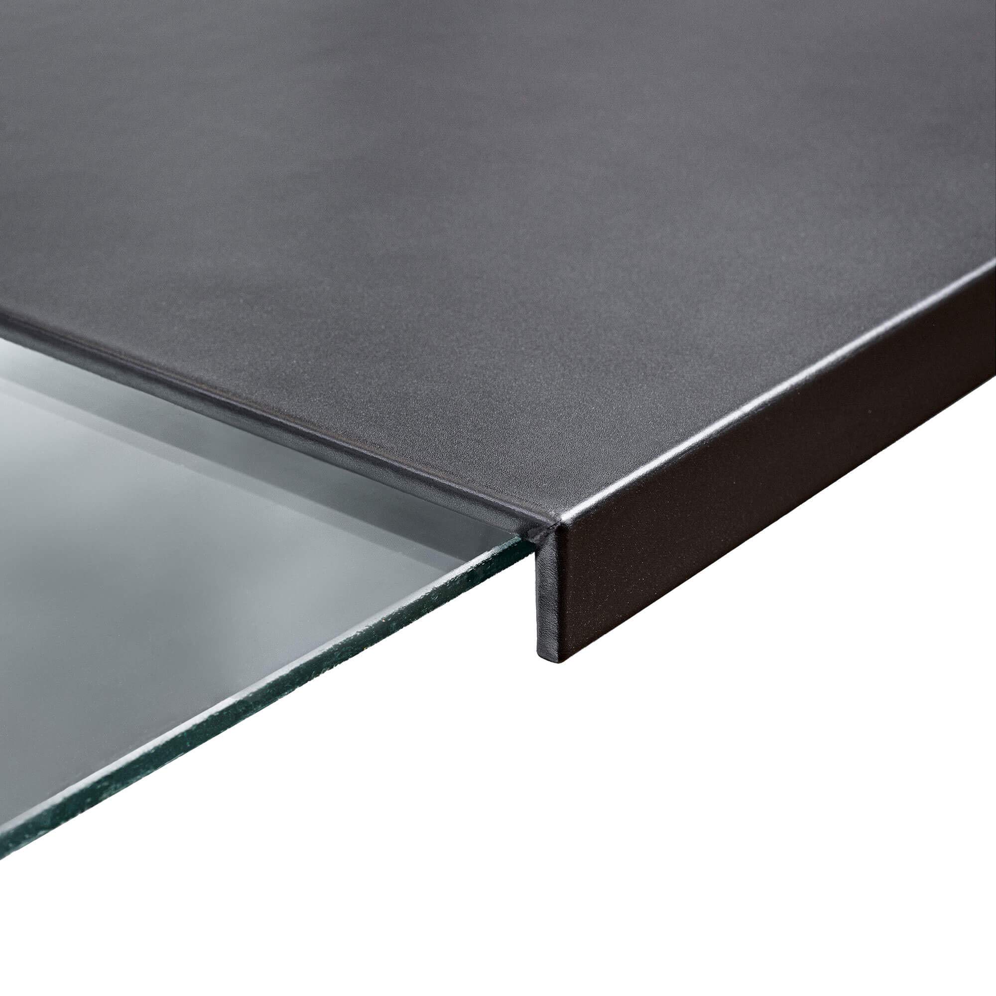 Premium Black Leather Desk Mat 30x19 Inches - Non-Slip Work Surface with Fixation Lip for Office, Gaming & Home Workspace - Protects Desks from Scratches & Spills