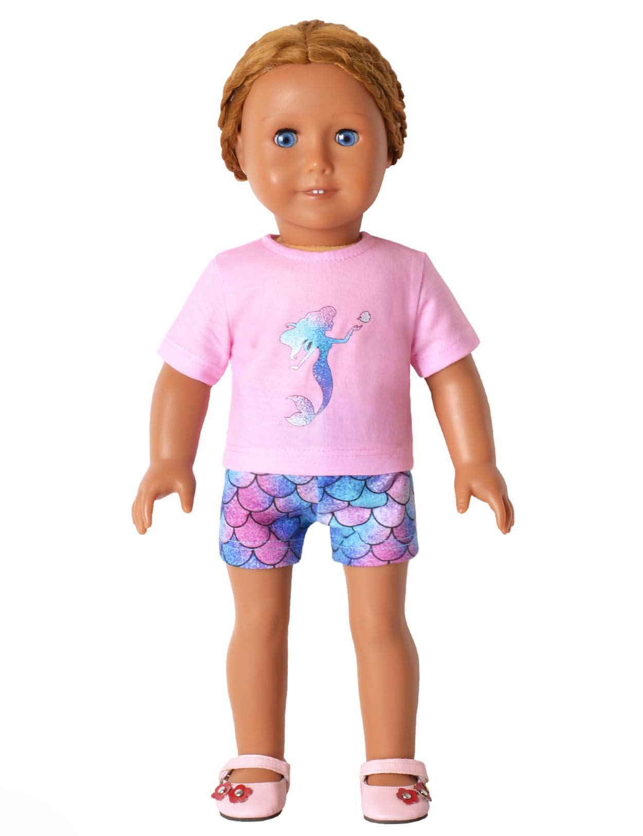**Unicorn Pajama Set for Girls & Matching Doll Clothes - Cute Kids PJS Outfit for American Girl Dolls - Perfect for Sleepovers, Birthday Gifts & Playtime**