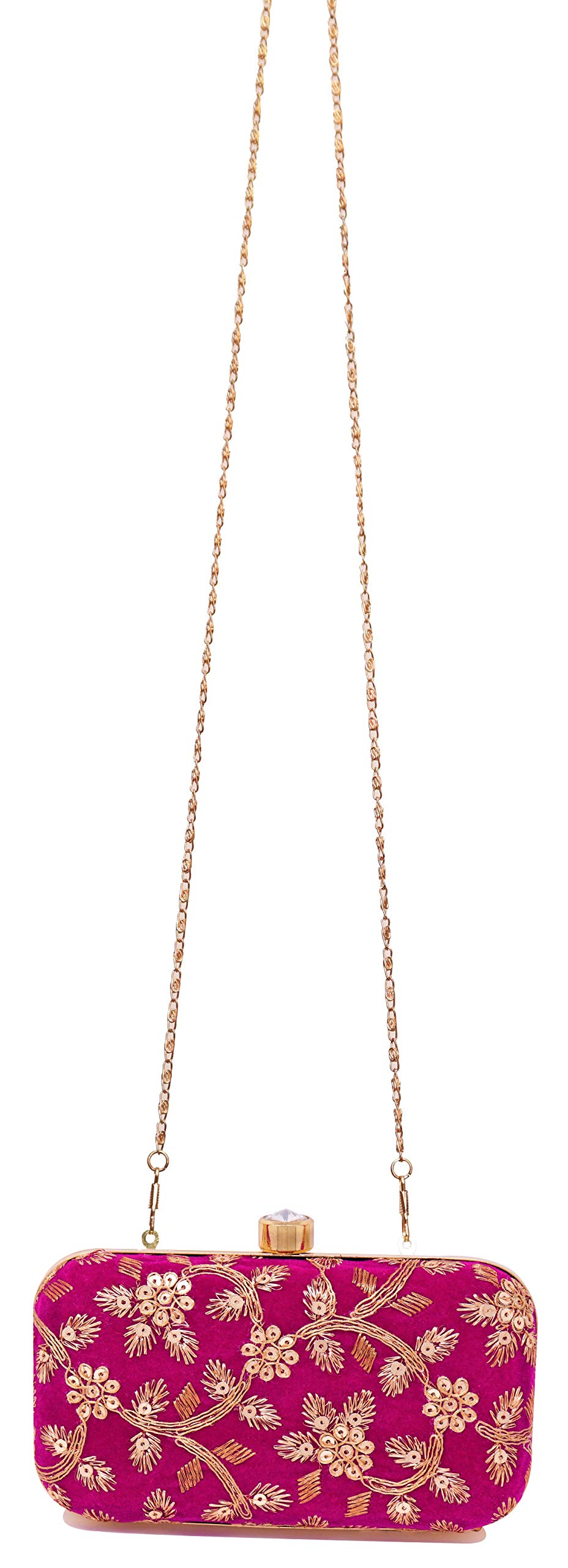AILTINO Women's Stylish Box Clutch Purse with Detachable Sling Chain - Perfect for Evening Parties, Weddings & Special Occasions