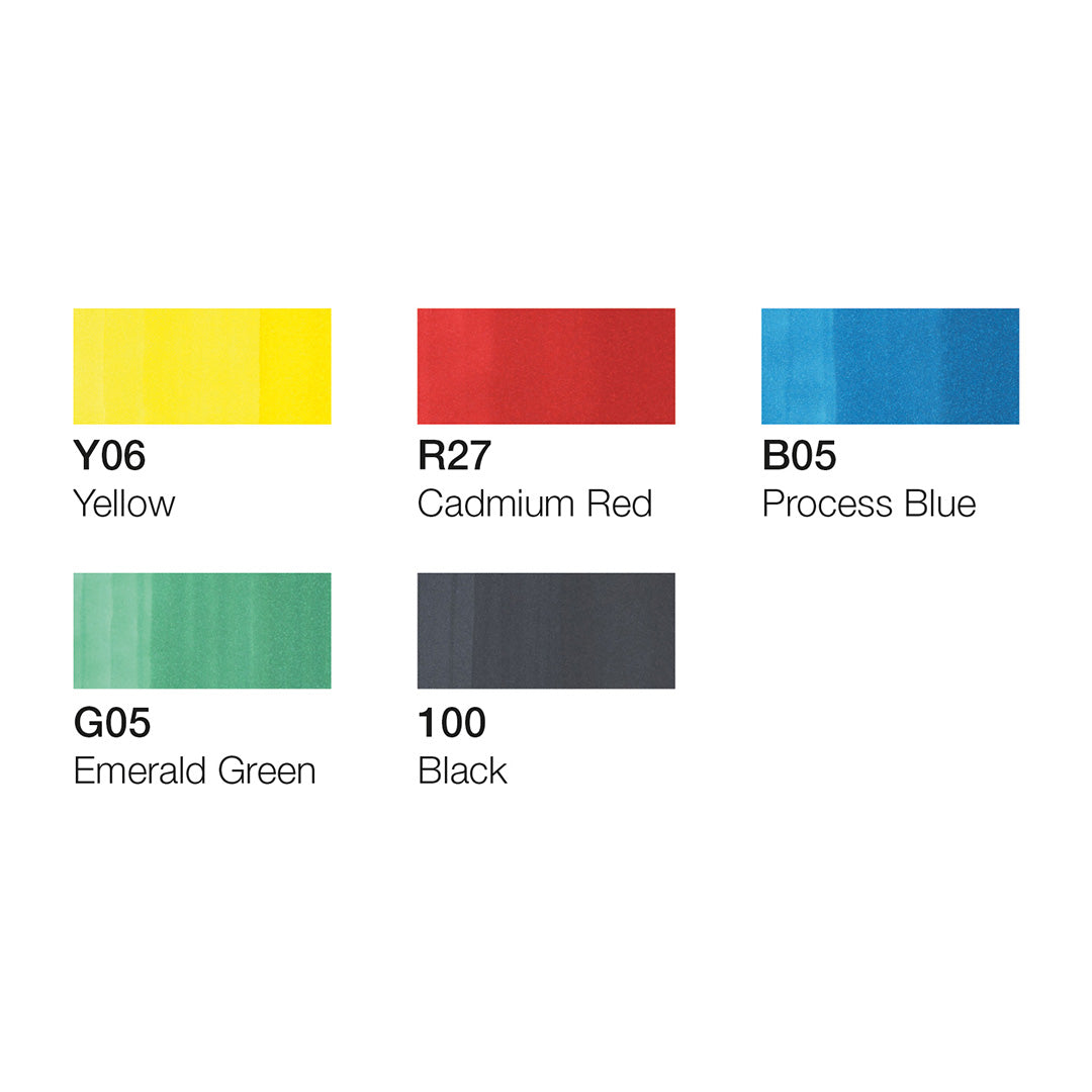 Copic Ciao 5+1 Marker Set - Professional Alcohol-Based Art Markers for Sketching, Illustration & Manga Drawing - Perfect for Artists, Designers & Craft Enthusiasts