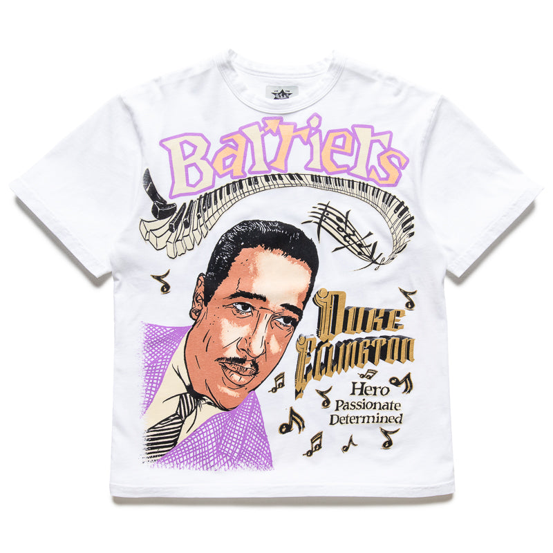 Barriers Worldwide Duke Ellington Vintage T-Shirt - White | Classic Music Tee for Jazz Lovers & Concert Outfits