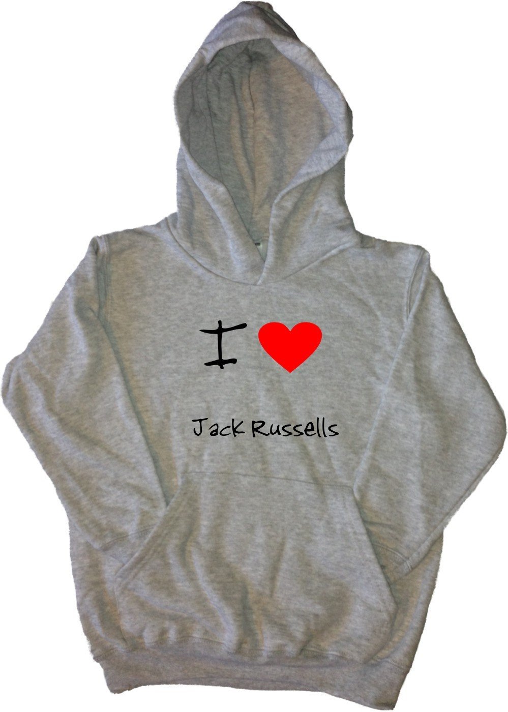 Heart Jack Russells Grey Kids Hoodie - Cute Dog Lover Outfit