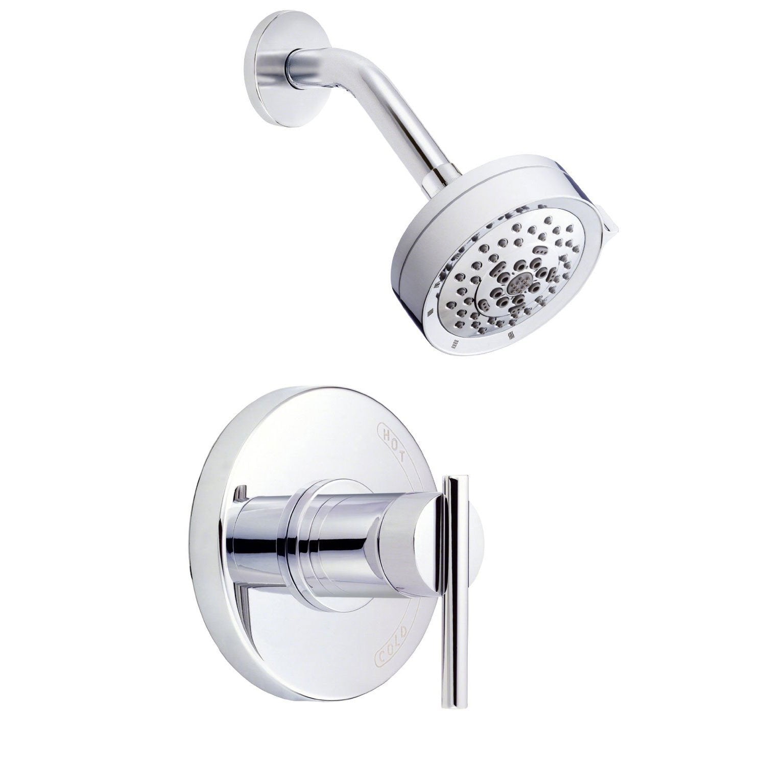 Danze Parma Modern Chrome Single Lever Handle Shower Faucet with Rough-in Valve - Perfect for Bathroom Renovations & Spa-Like Showers