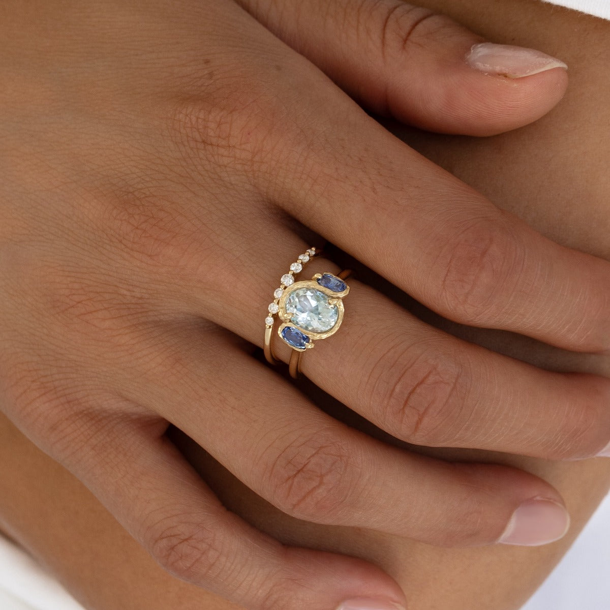 Maya Blue Ring - Sterling Silver Adjustable Bohemian Style Ring for Women | Perfect for Everyday Wear, Gifts & Boho Fashion