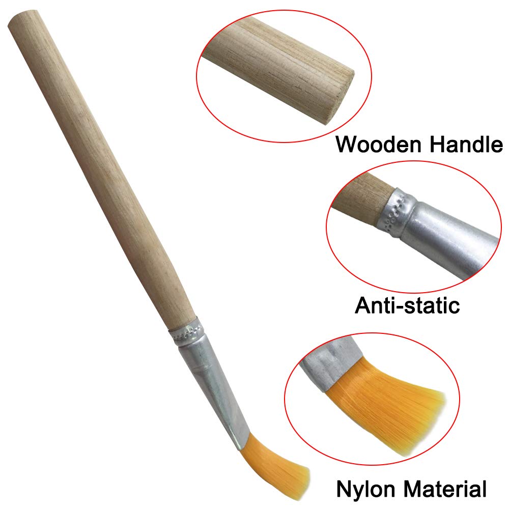 4-Pack Coffee Grinder Cleaning Brush Set - Wooden Bristle Brush for Coffee Grinders, Spice Mills & Pasta Makers (2 Sizes) - Perfect for Kitchen, Coffee Shops & Home Brewing