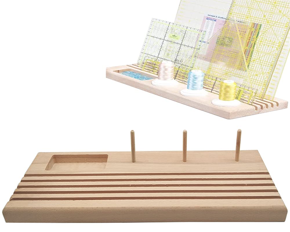 LNKA Wooden Ruler Rack - Quilt Ruler Holder Stand 12.5