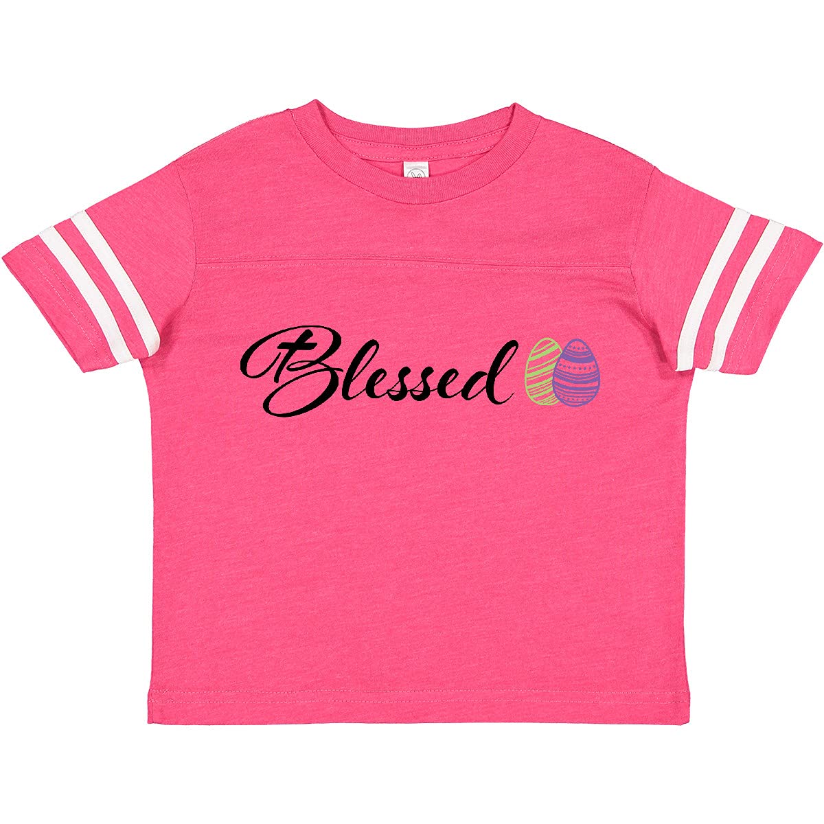 Easter Blessed Toddler T-Shirt - Green & Purple Eggs for Holiday Fun