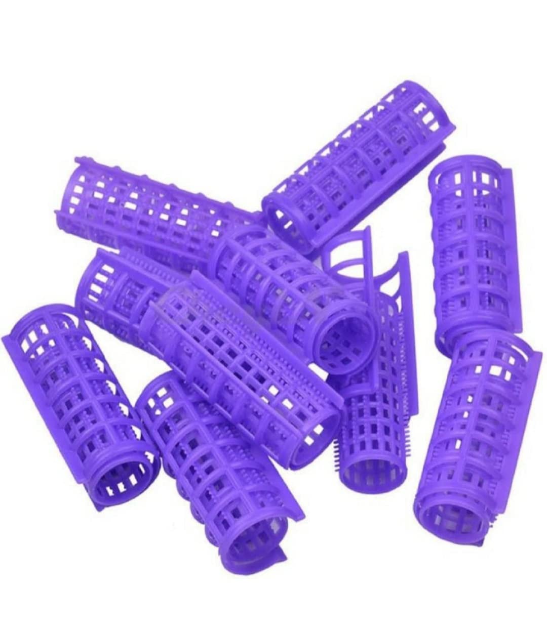 10pcs Plastic Hair Rollers for Curly Hairstyles - Soft Hair Curlers for Salon & Home Use - Heatless Hair Styling Tools for Women & Men