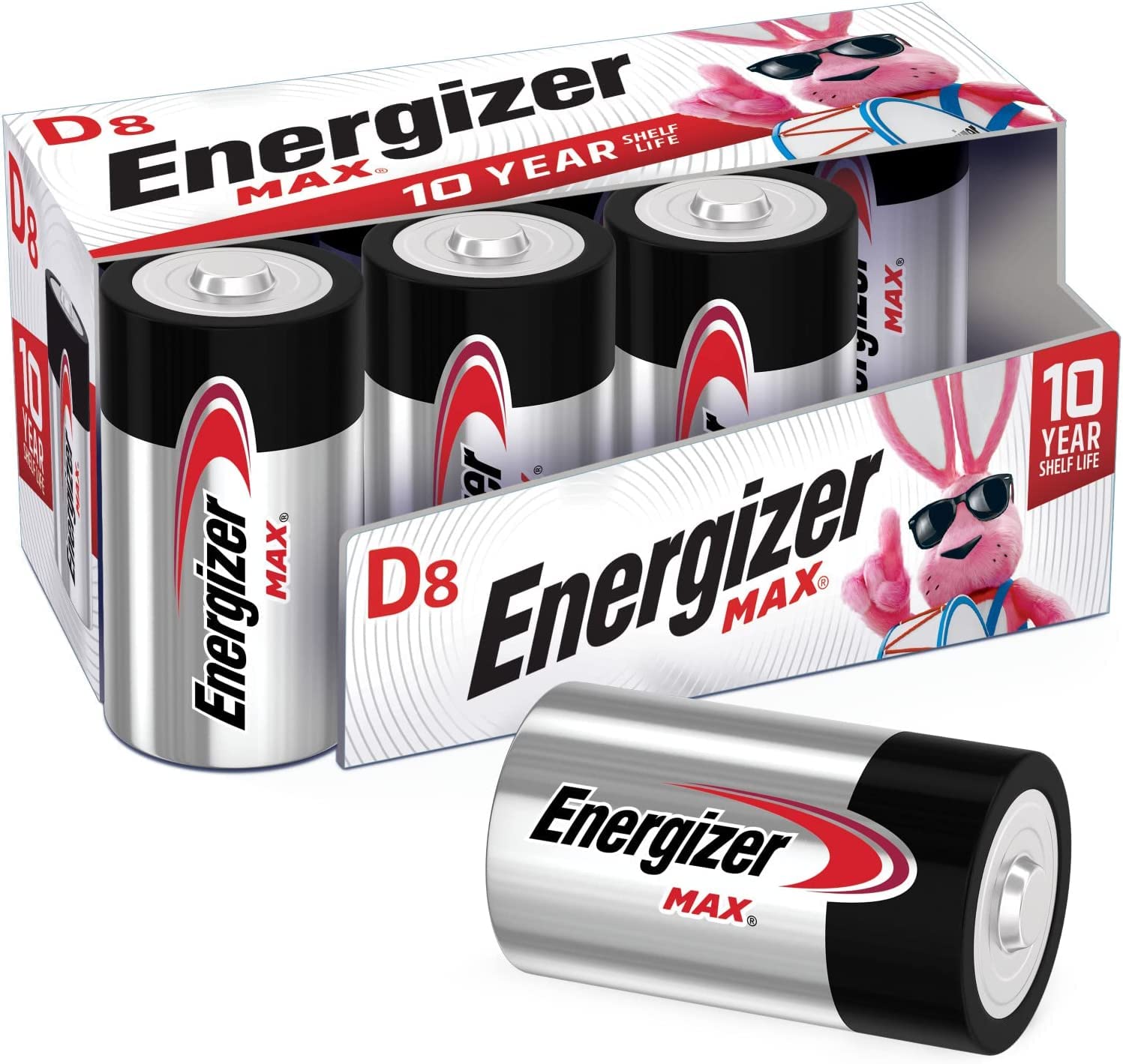 Energizer MAX C & D Batteries Combo Pack - 16 Count (8 C + 8 D Alkaline Batteries) - Long-Lasting Power for Flashlights, Toys, Radios & Emergency Devices
