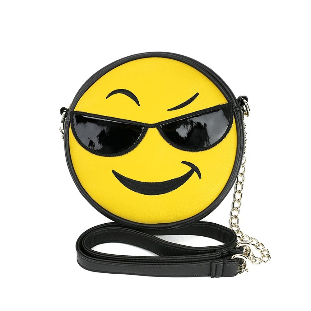 Olivia Miller Emoji Crossbody Bag for Women - Cute Shoulder Handbag with Adjustable Chain Strap - Perfect for Daily Use, Shopping & Travel