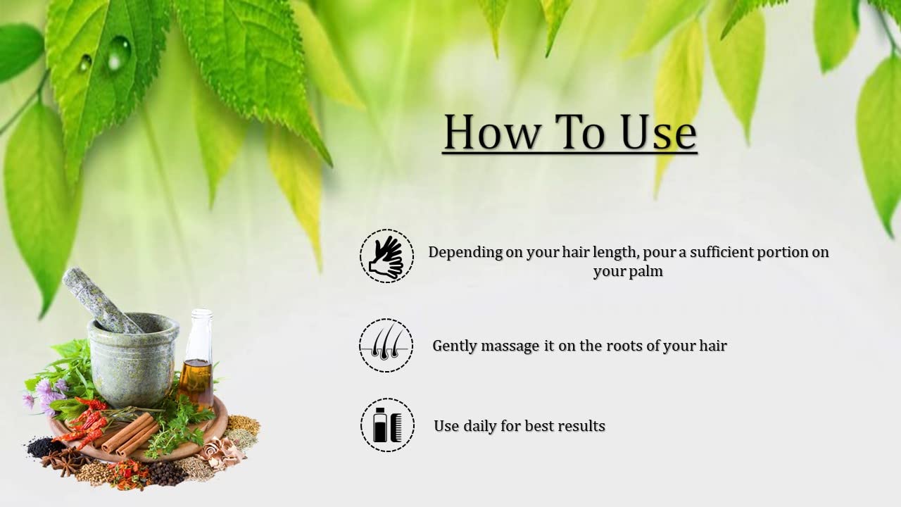 Hairyug Ayurvedic Hair Oil for Hair Growth & Scalp Health - Natural Herbal Treatment for Dry, Damaged Hair - Perfect for Daily Hair Care & Styling