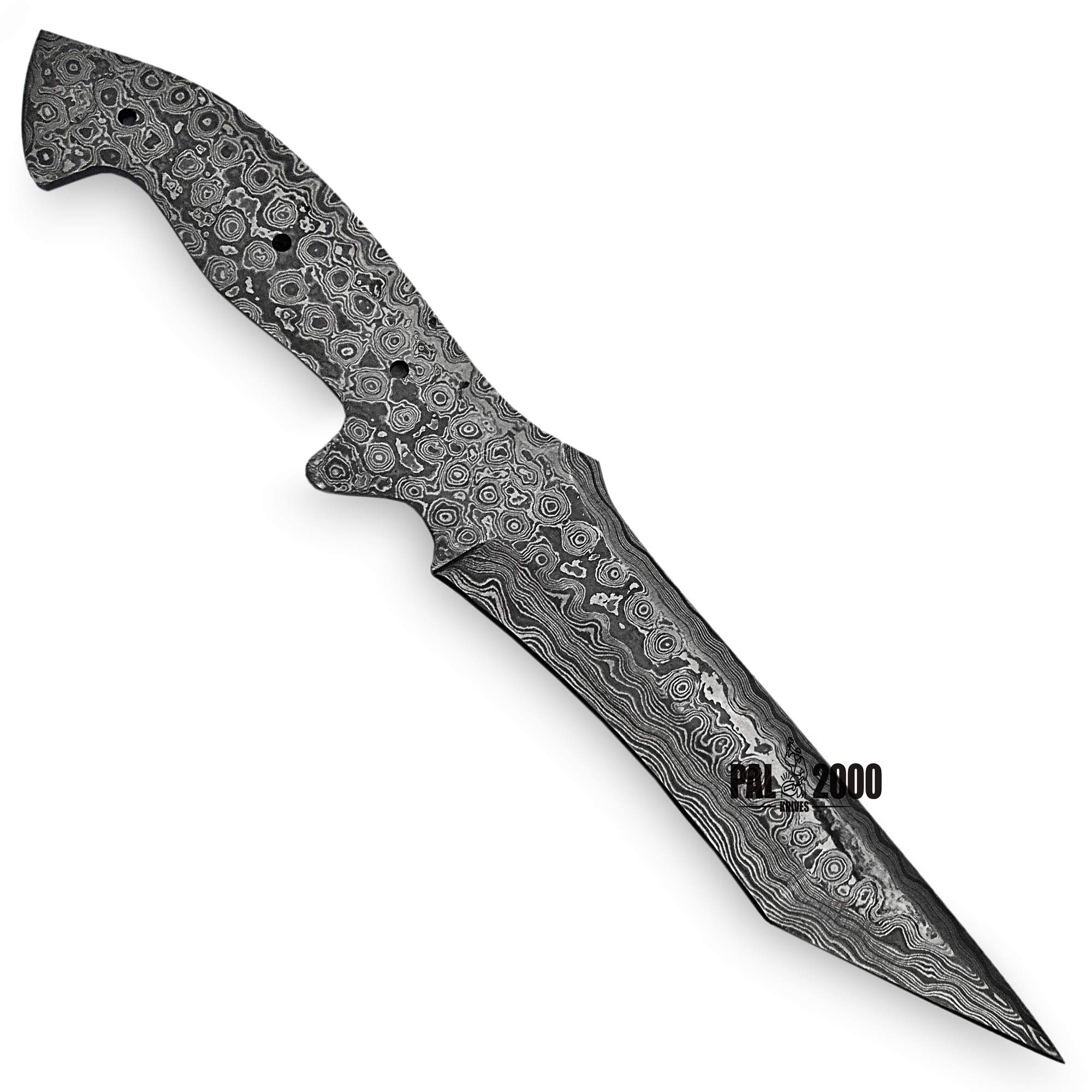 Custom Handmade Damascus Steel Hunting Knife Blank Blade - PAL 2000 SMMM 9888 for Knife Making | Perfect for Outdoor Survival, Bushcraft & DIY Projects