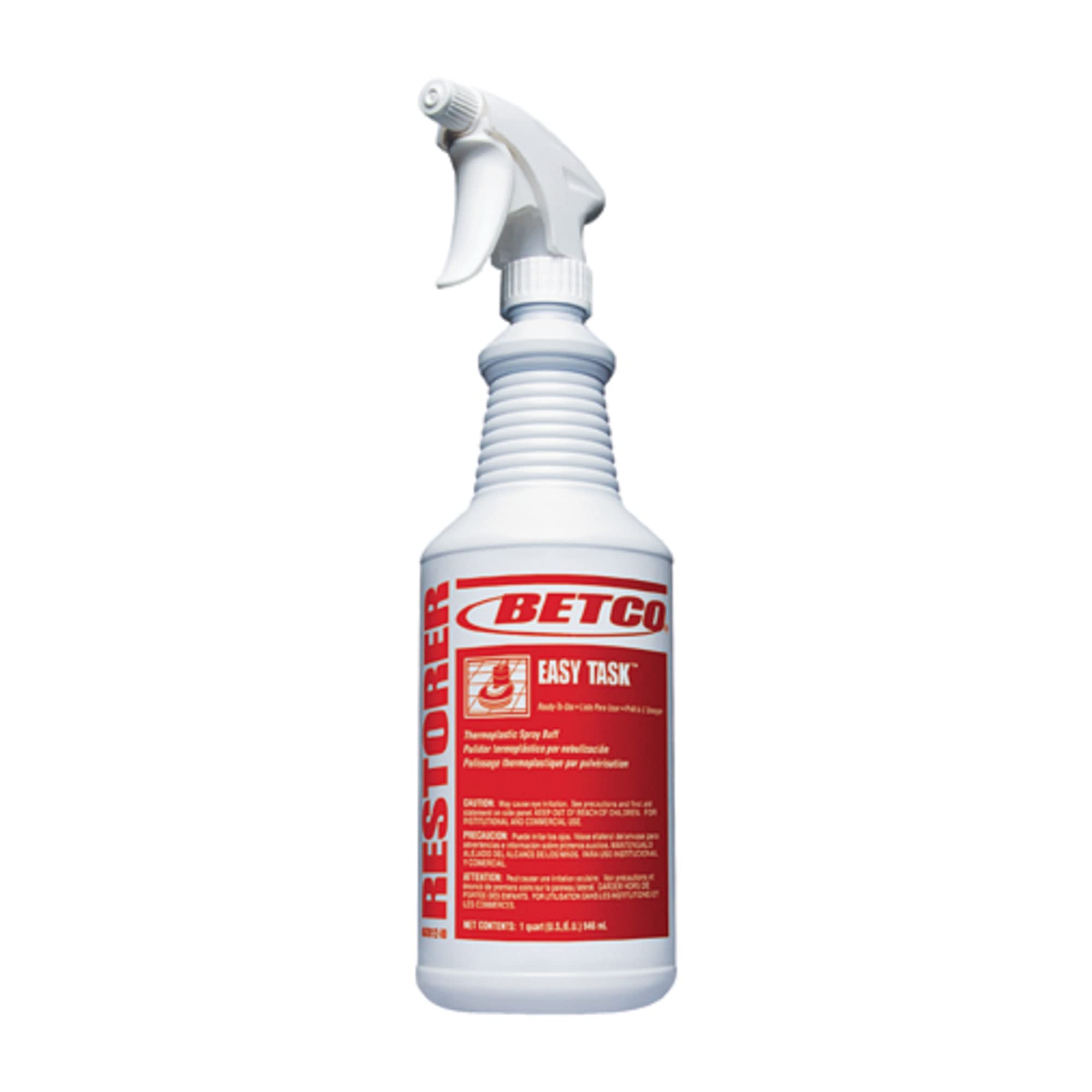 Betco® Easy Task Spray Buff Floor Cleaner - 37.33 Oz Bottle (Case of 12) | Professional Commercial Floor Maintenance for Hardwood, Tile & Vinyl Floors