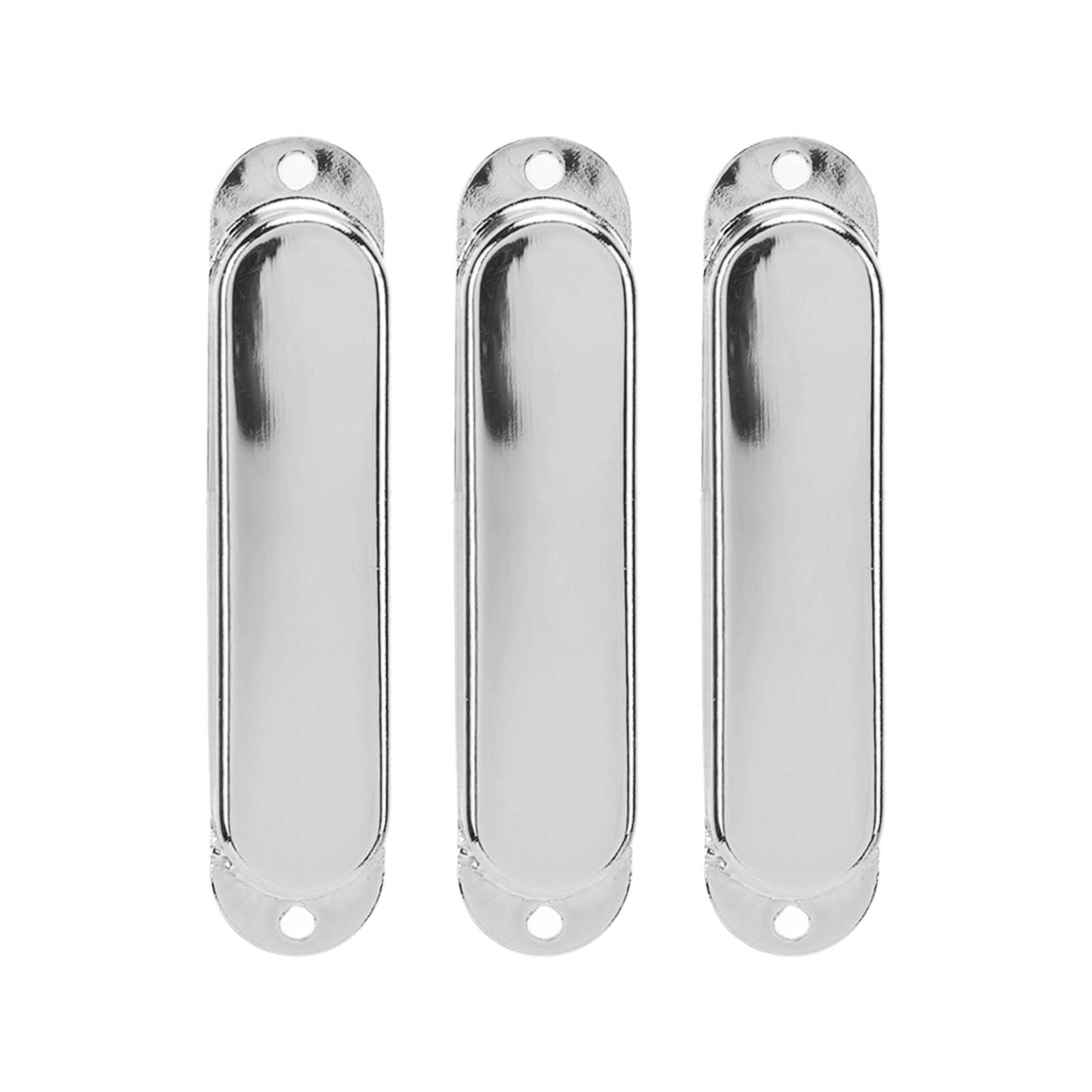 3Pcs Silver Copper Electric Guitar Single Coil Pickup Covers - Durable Metal Guitar Accessories for Enhanced Tone & Protection - Perfect for Fender Stratocaster, Telecaster & DIY Guitar Upgrades