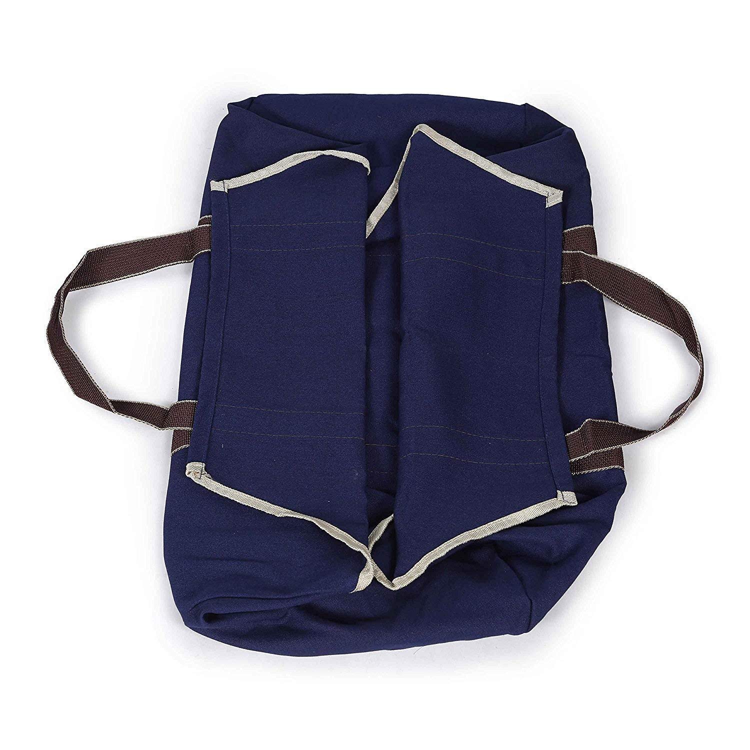 Durable Heavy Duty Canvas Firewood Log Carrier Tote Bag for Fireplace & Wood Stove - Dark Blue | Perfect for Camping, Firewood Storage & Outdoor Fire Pit Accessories