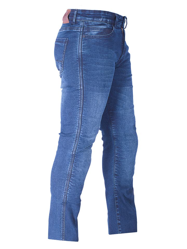 Men's CE Certified Kevlar® Motorcycle Jeans - Silver Stone A-Class Protective Pants with CE Armors (W34xL32) | Durable Riding Gear for Commuting & Adventure