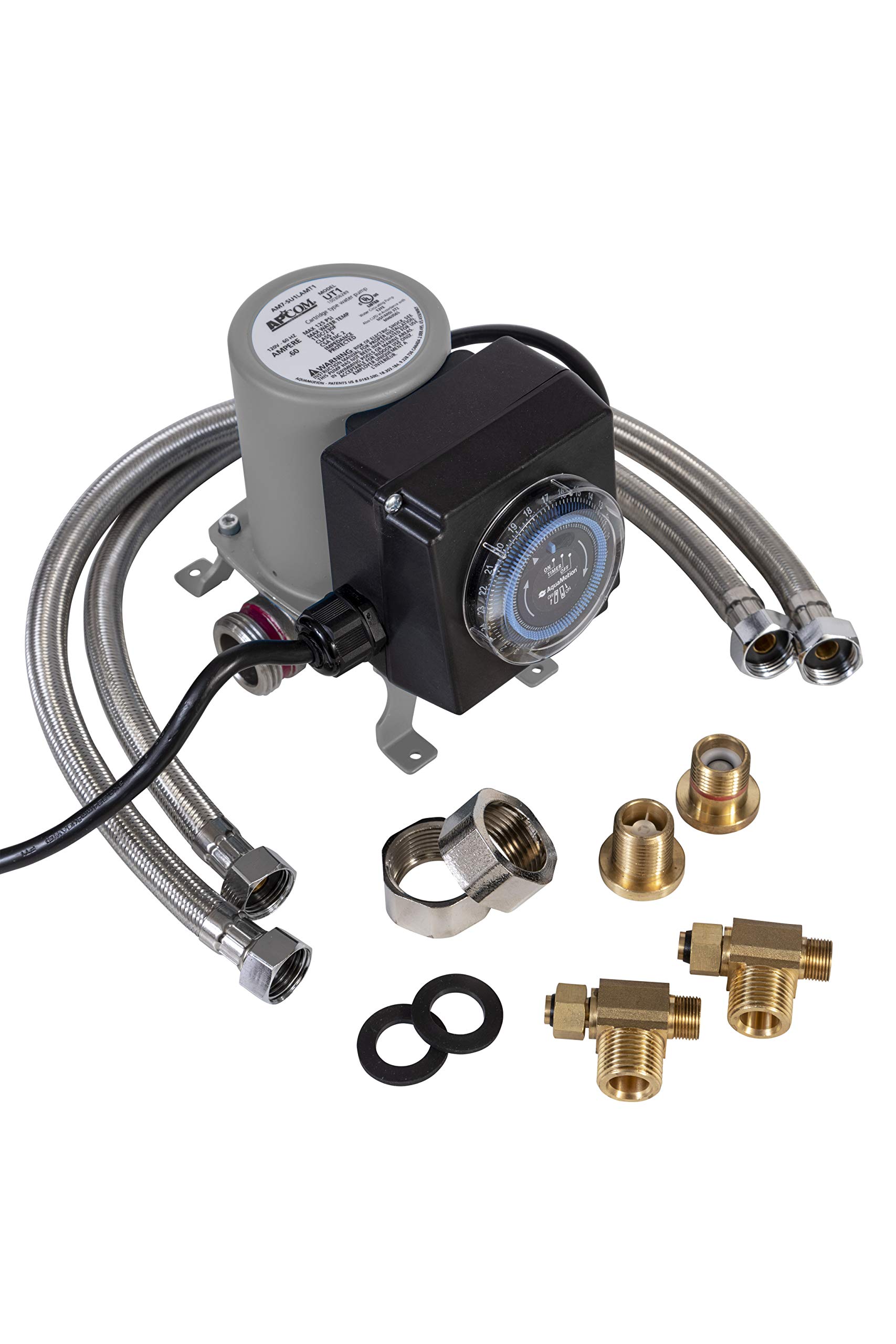 APCOM UT1 Under Sink Hot Water Recirculation Pump - Instant Hot Water System for Tank Water Heaters | Save Water & Energy in Bathroom, Kitchen & Laundry Rooms