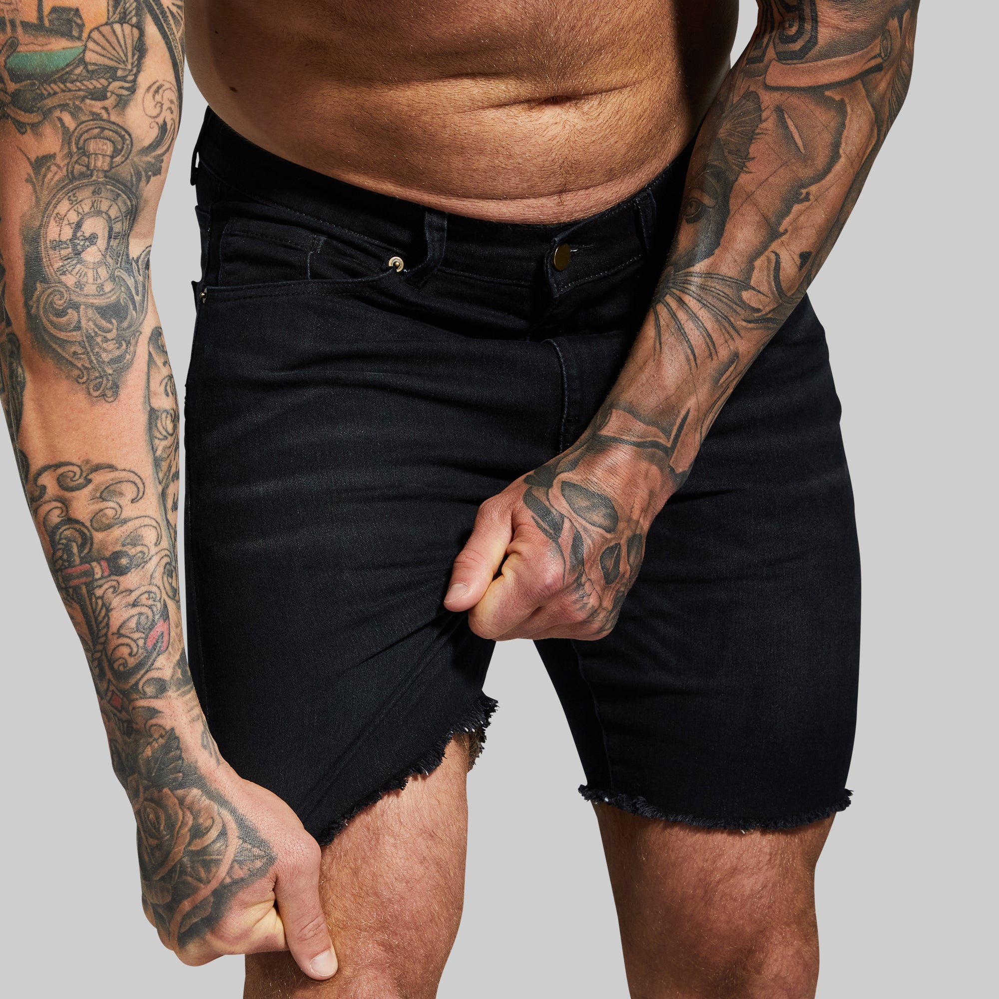 Stretchy Denim Jorts for Women - High Waist Black Jean Shorts with Flex Comfort | Perfect for Summer Outfits, Beach Vacations & Casual Wear