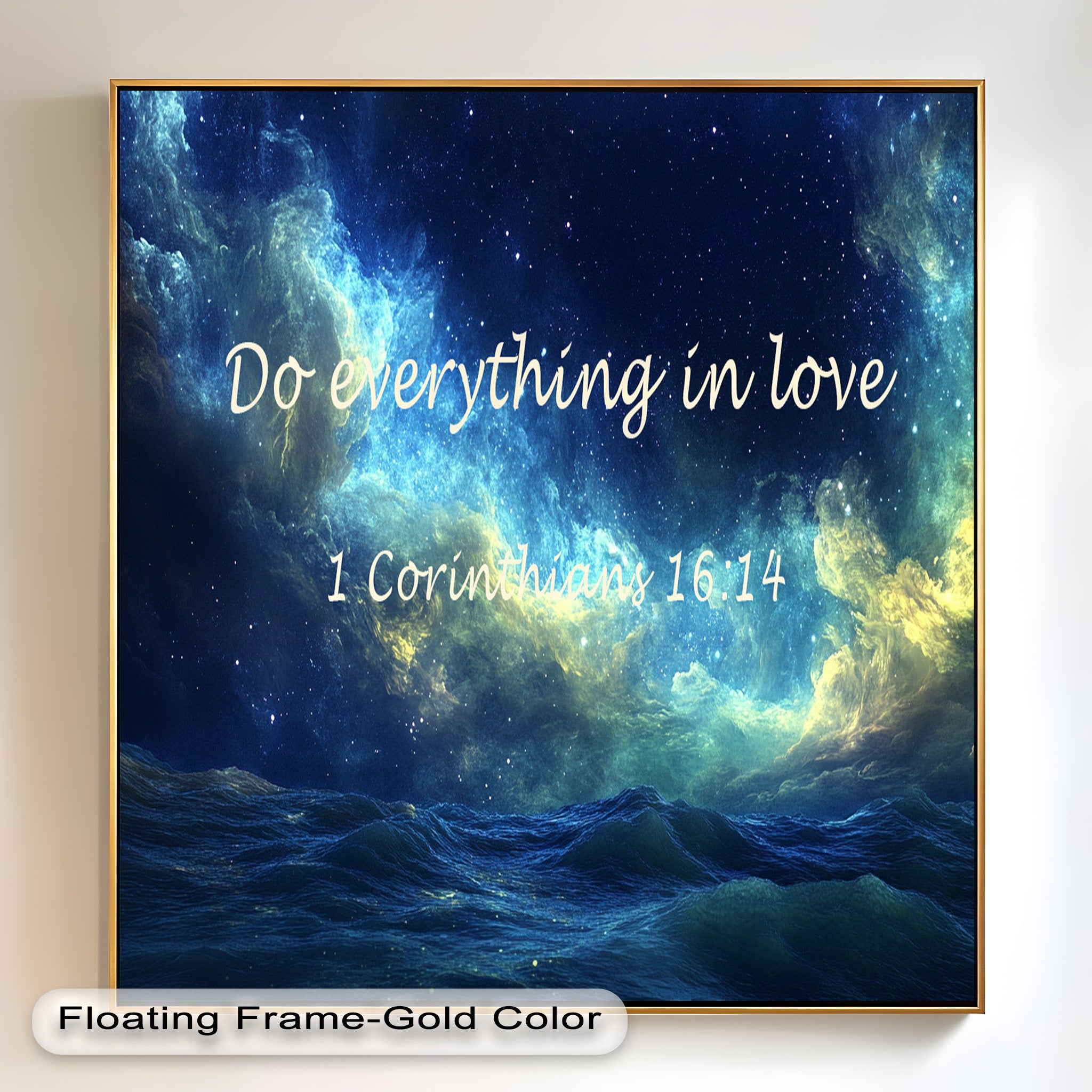 1 Corinthians 16:14 Bible Verse Canvas Print - Christian Wall Art with Love and Faith Scripture - Perfect for Home Decor, Church Gifts & Spiritual Inspiration