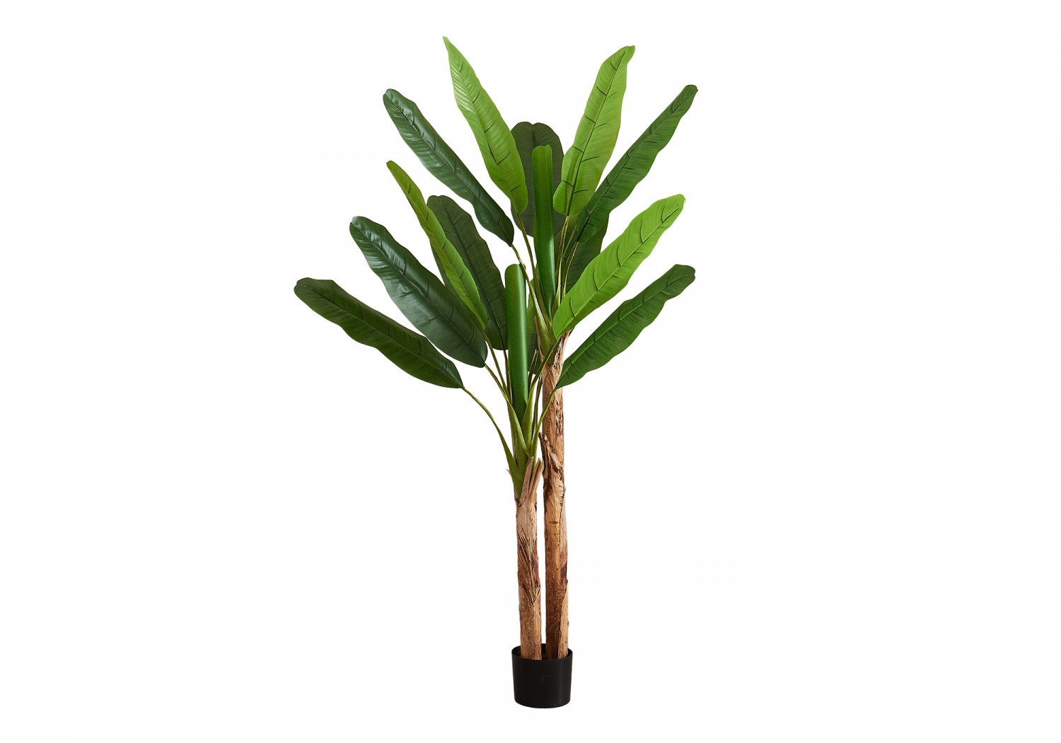 83 Inch Artificial Banana Tree with 8 Black Pots - Realistic Green Faux Plant for Home Decor, Office, Living Room, and Indoor Spaces