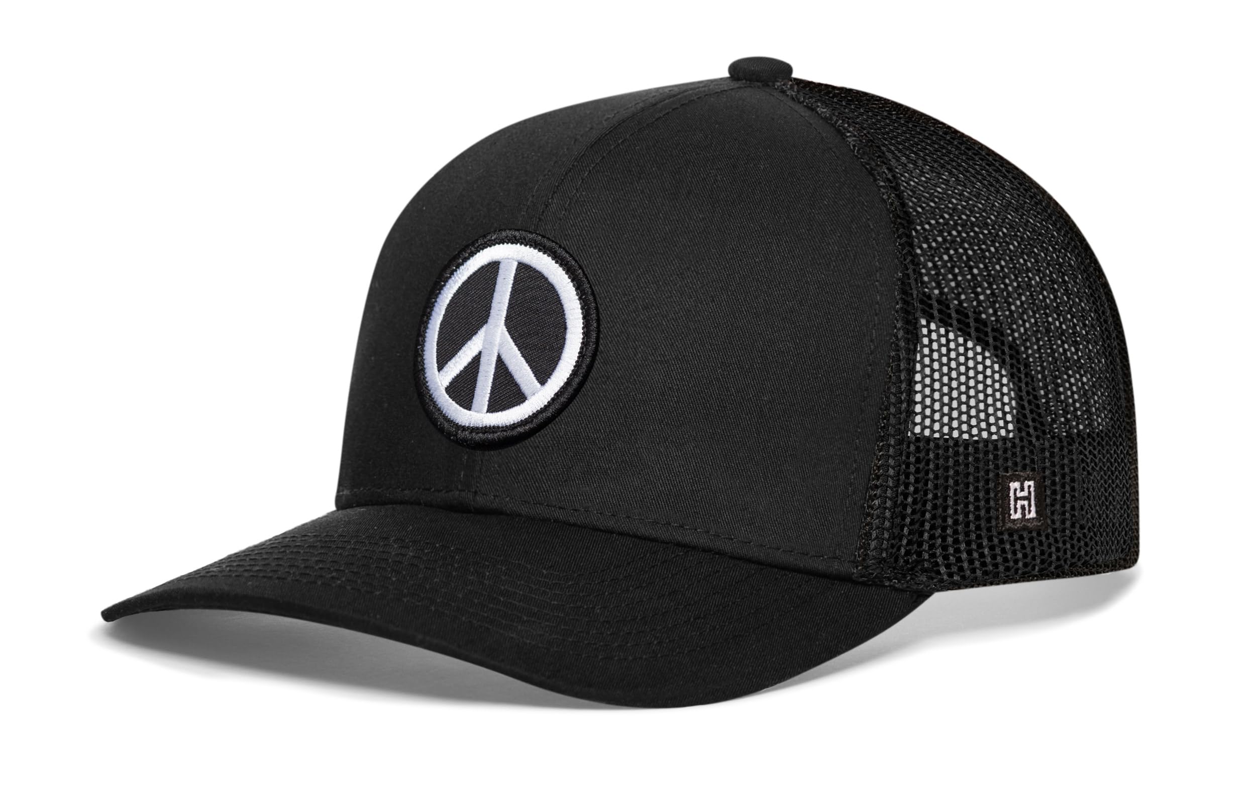 HAKA Peace & Vibes Adjustable Trucker Hat for Men & Women - Breathable Mesh Snapback Baseball Cap with Comfort Sweatband - Perfect for Golf, Outdoor Activities & Casual Wear