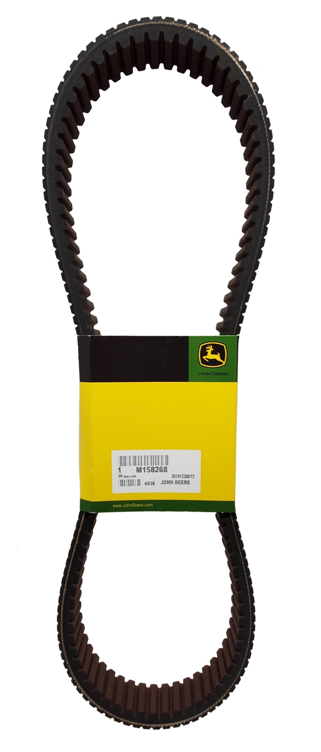 John Deere Original Equipment Synchronous Belt M158268 - High-Performance Tractor & Agricultural Machinery Replacement Part for Smooth Operation