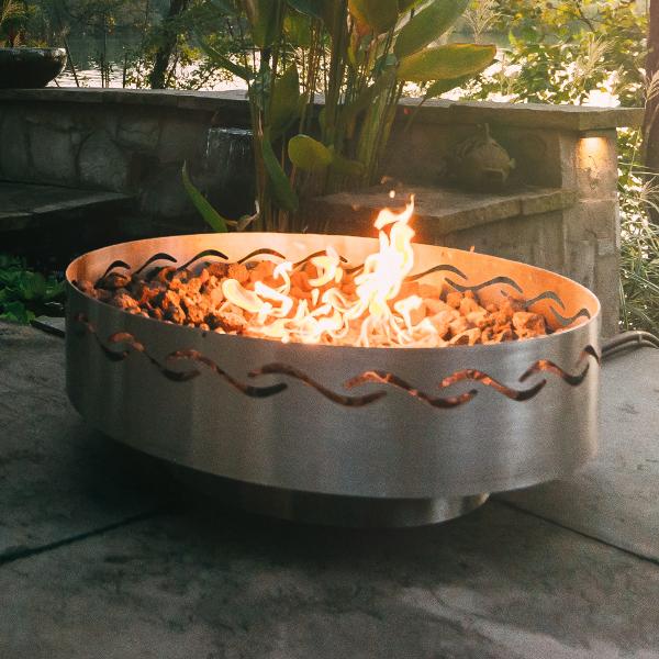 Fire Surfer Outdoor Fire Pit - Portable & Durable Steel Fire Bowl for Backyard, Camping, and Beach Bonfires - Perfect for Roasting Marshmallows & Relaxing Under the Stars