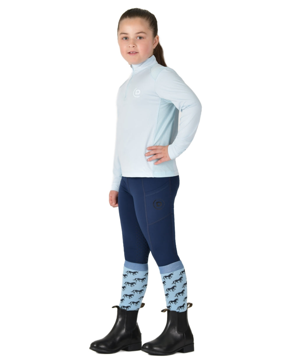 Dublin Kids Breathable Long Sleeve Riding Top for Equestrian Training - Comfortable & Moisture-Wicking Horseback Riding Shirt for Boys & Girls - Perfect for Show Jumping, Dressage & Outdoor Activities