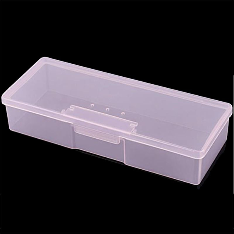 Rectangle Nail Art Storage Case - Organizer Box for Acrylic Nails, Gel Polish & Manicure Tools - Perfect for Salon Professionals & Home Nail Care