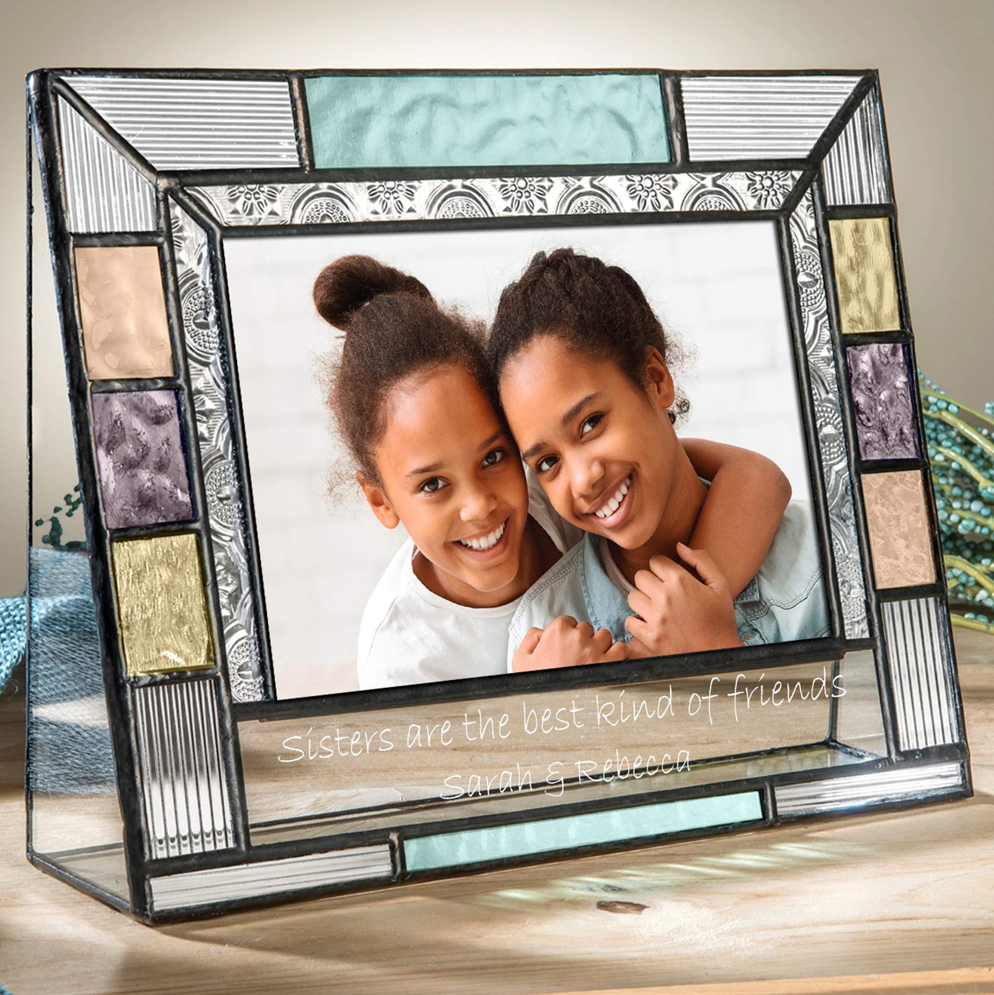 Personalized Sister Picture Frame - 4x6 Engraved Photo Keepsake for Home Décor