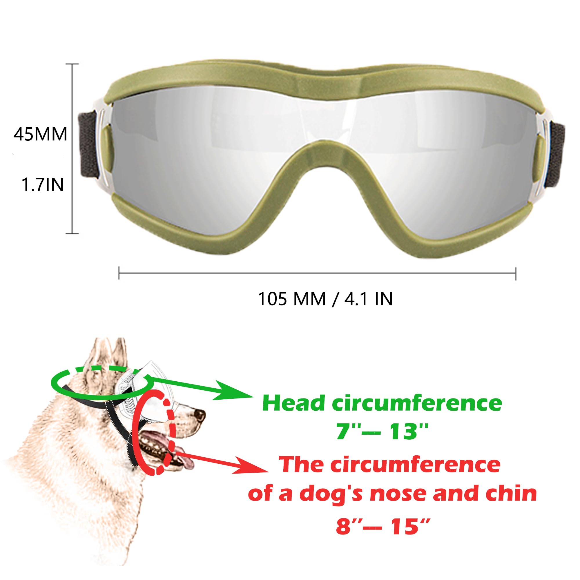 **UV Protection Small Dog Sunglasses with Adjustable Strap - Winproof & Soft Dog Goggles for Puppy Eye Protection - Perfect for Outdoor Adventures, Beach Trips & Sunny Walks**