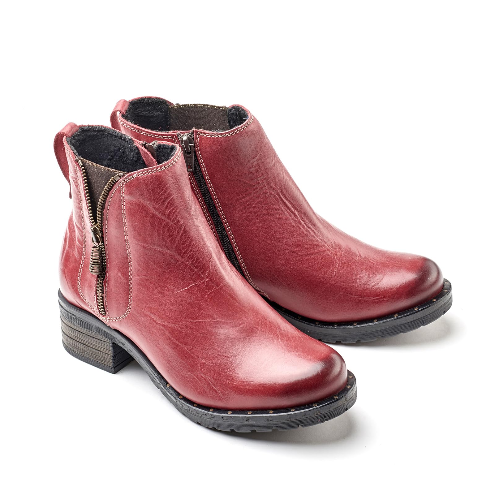 Dromedaris Women's Kelyn Boot - Waterproof Winter Ankle Boots with Fur Lining, Slip Resistant Sole for Snow, Hiking & Outdoor Activities