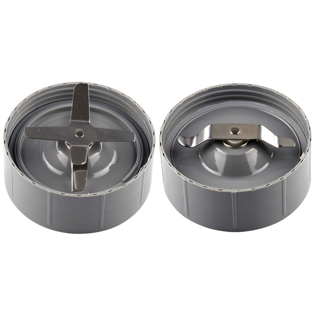 NutriBullet NB-101 Replacement Extractor Blades & Flat Milling Blades Combo - 600W & 900W Compatible - Perfect for Smoothies, Nut Butters & Food Prep