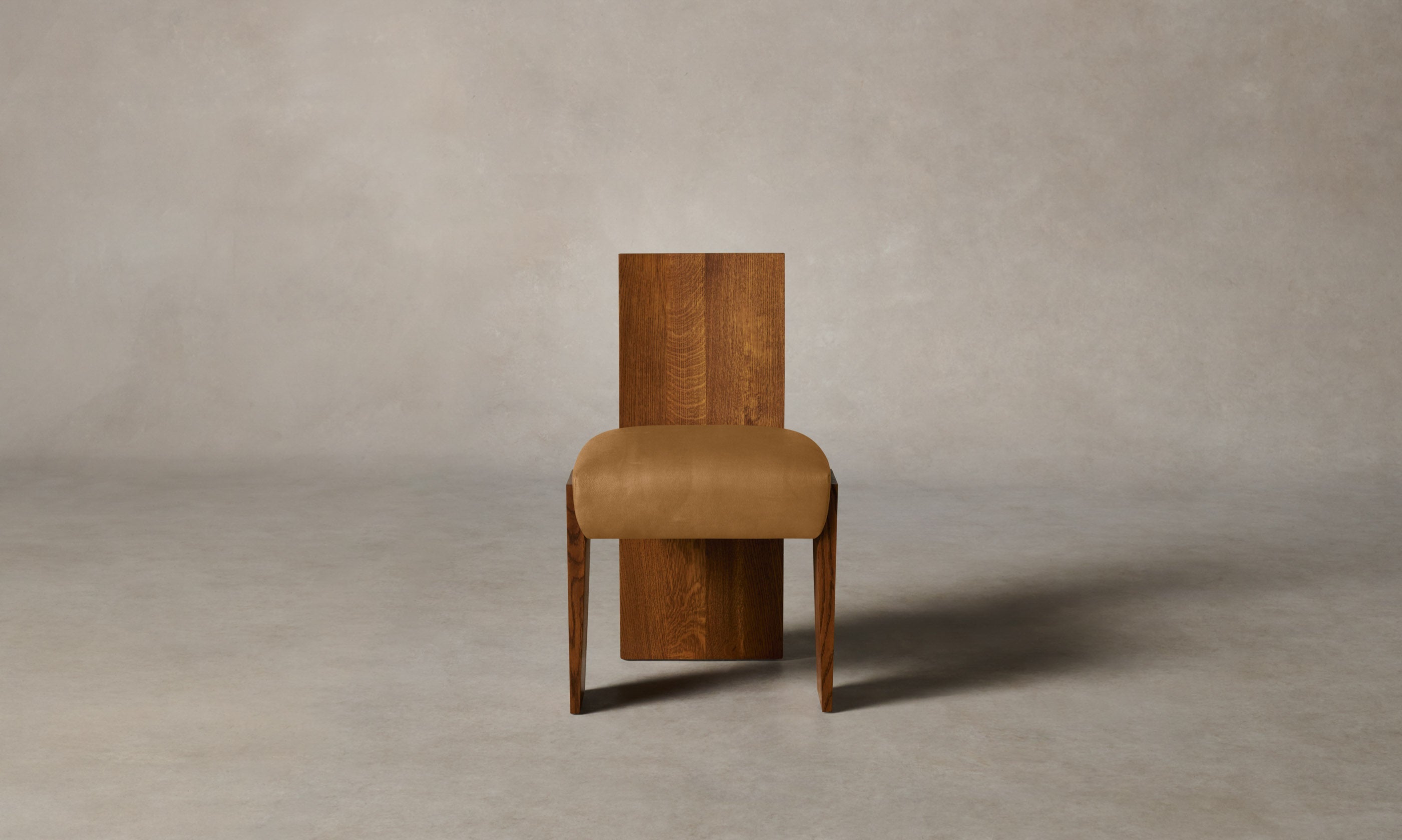 Garrett Dining Chair - Premium Nubuck Leather Saddle Seat - Modern Comfort for Home & Restaurant Dining