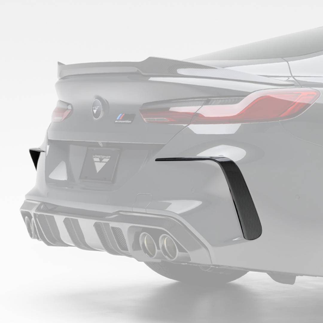 BMW F9X M8 VRS Aero 2-Piece Rear Bumper Eyebrows - Carbon Fiber Trims for Enhanced Style & Downforce (Perfect for Track Days & Car Shows)