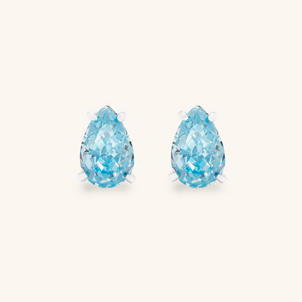 Vibrant Water Drop Stud Earrings for Women - Elegant Crystal Dangle Earrings for Daily Wear, Parties & Special Occasions